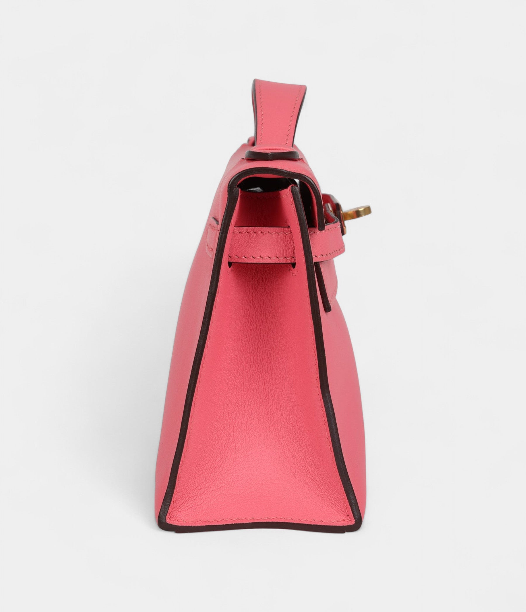 Hermès Kelly Pochette Rose Azalee Swift Gold Hardware
