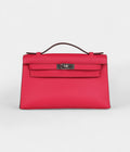 Hermès Kelly Pochette Rose Extreme Swift Palladium Hardware