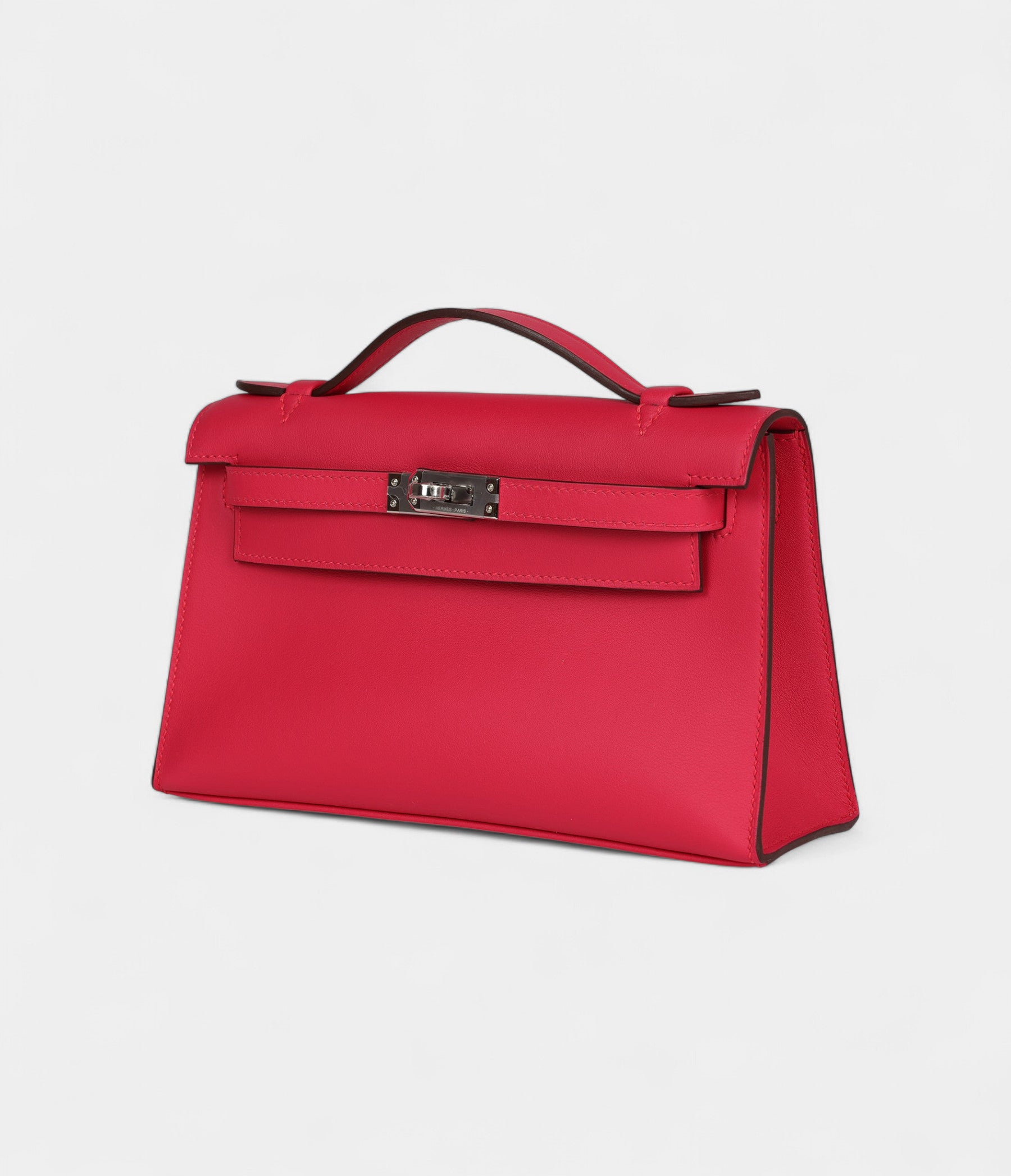 Hermès Kelly Pochette Rose Extreme Swift Palladium Hardware