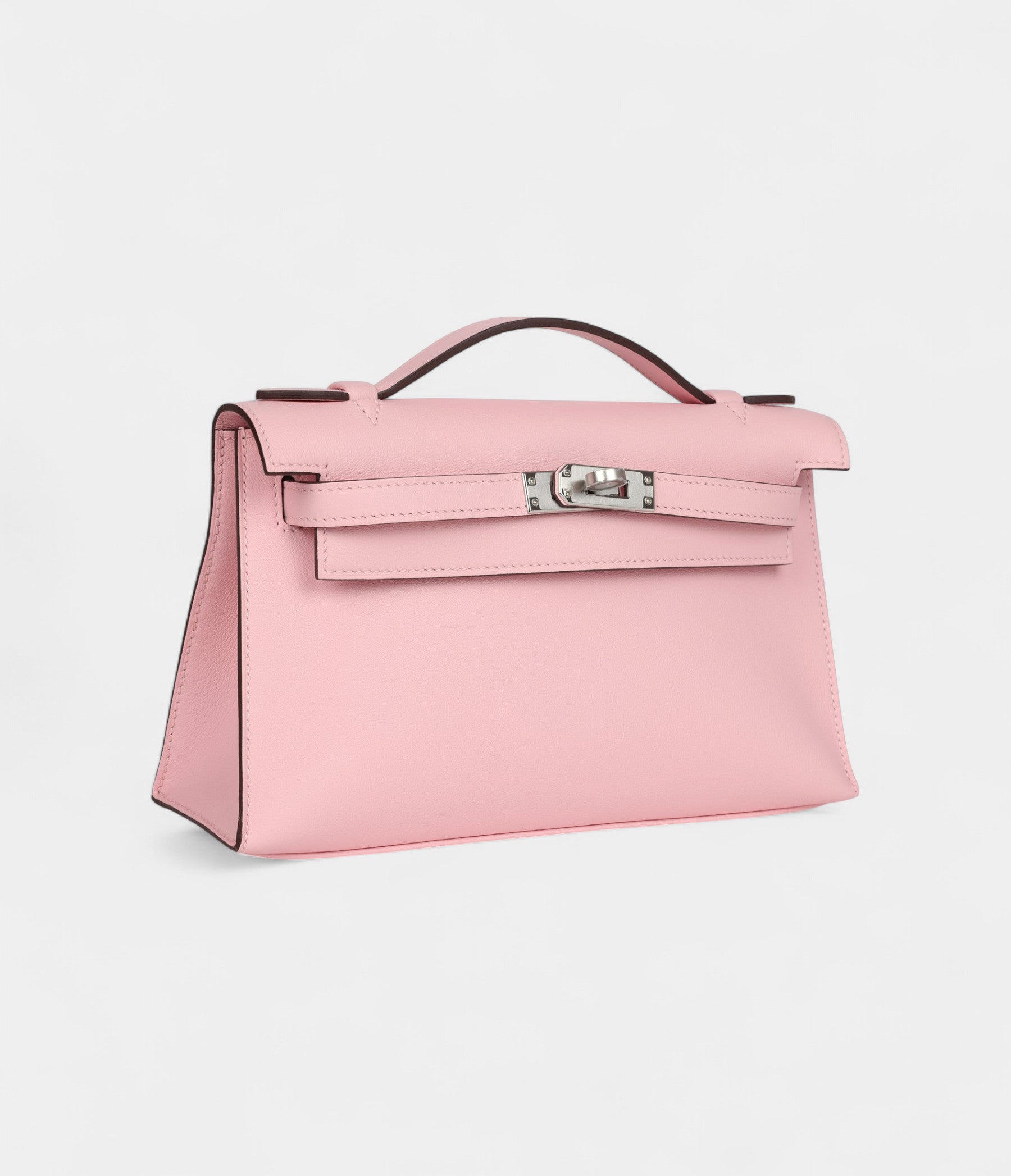 Hermès Kelly Pochette Rose Sakura Swift Palladium Hardware