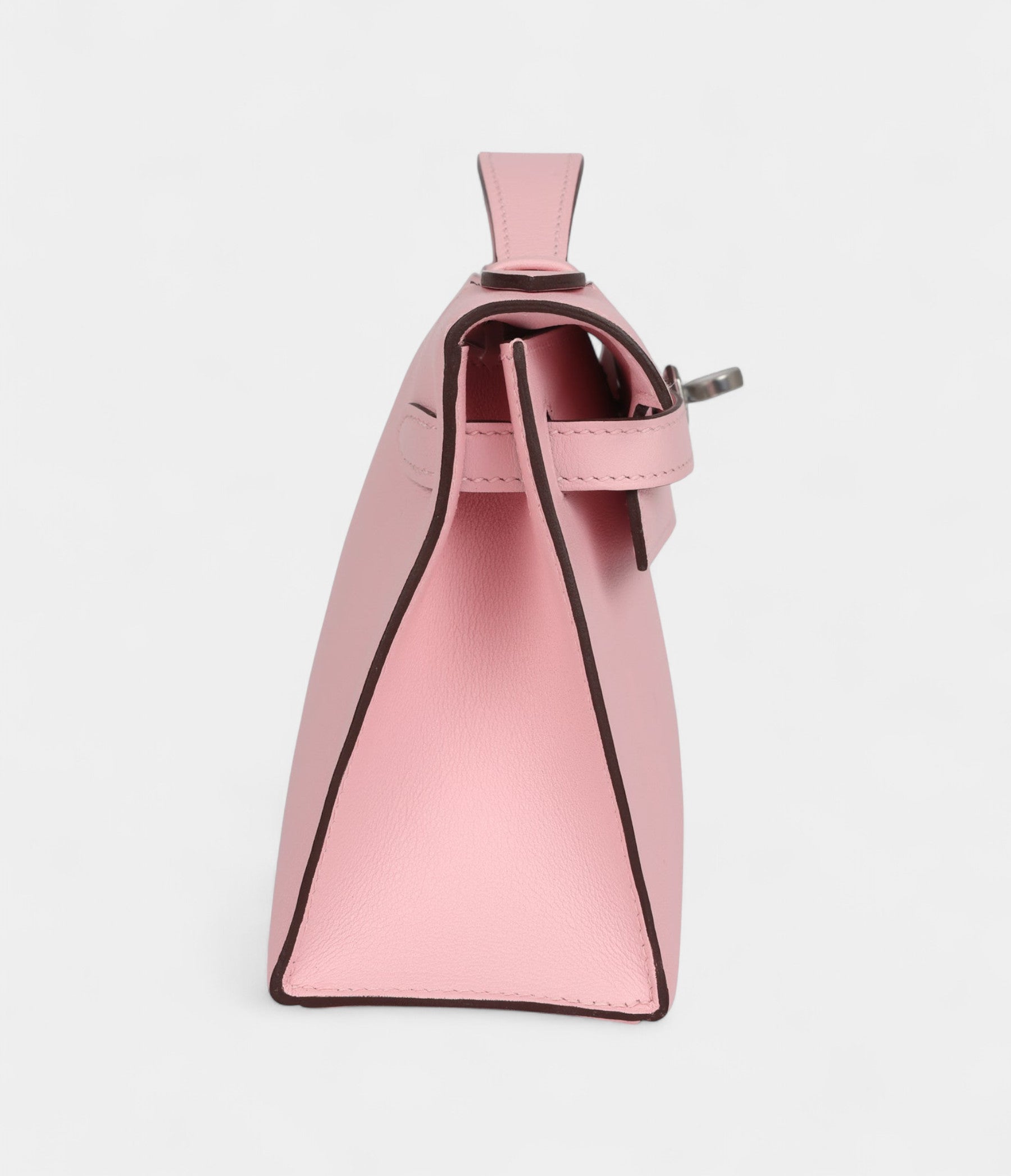 Hermès Kelly Pochette Rose Sakura Swift Palladium Hardware