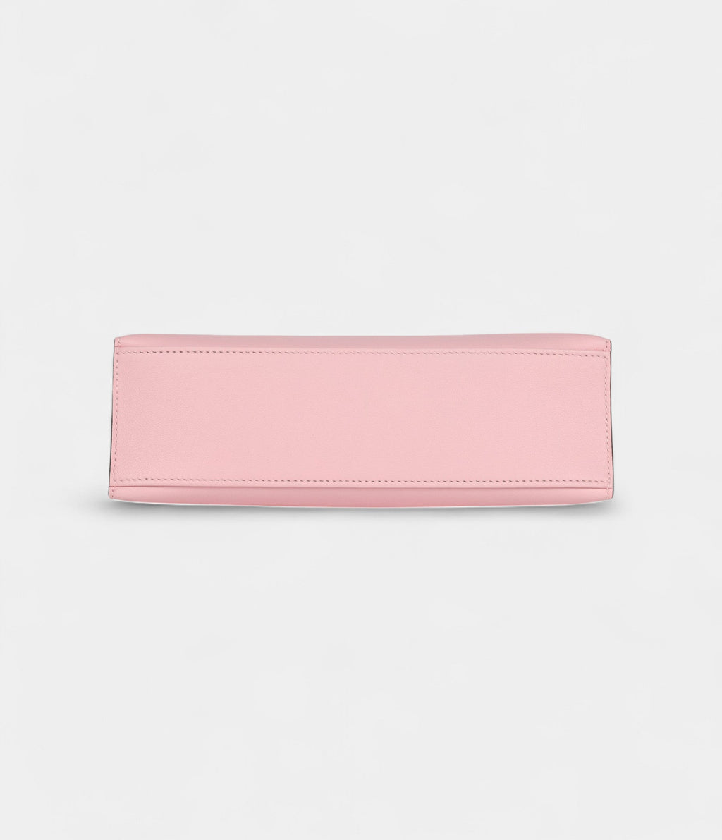 Hermès Kelly Pochette Rose Sakura Swift Palladium Hardware