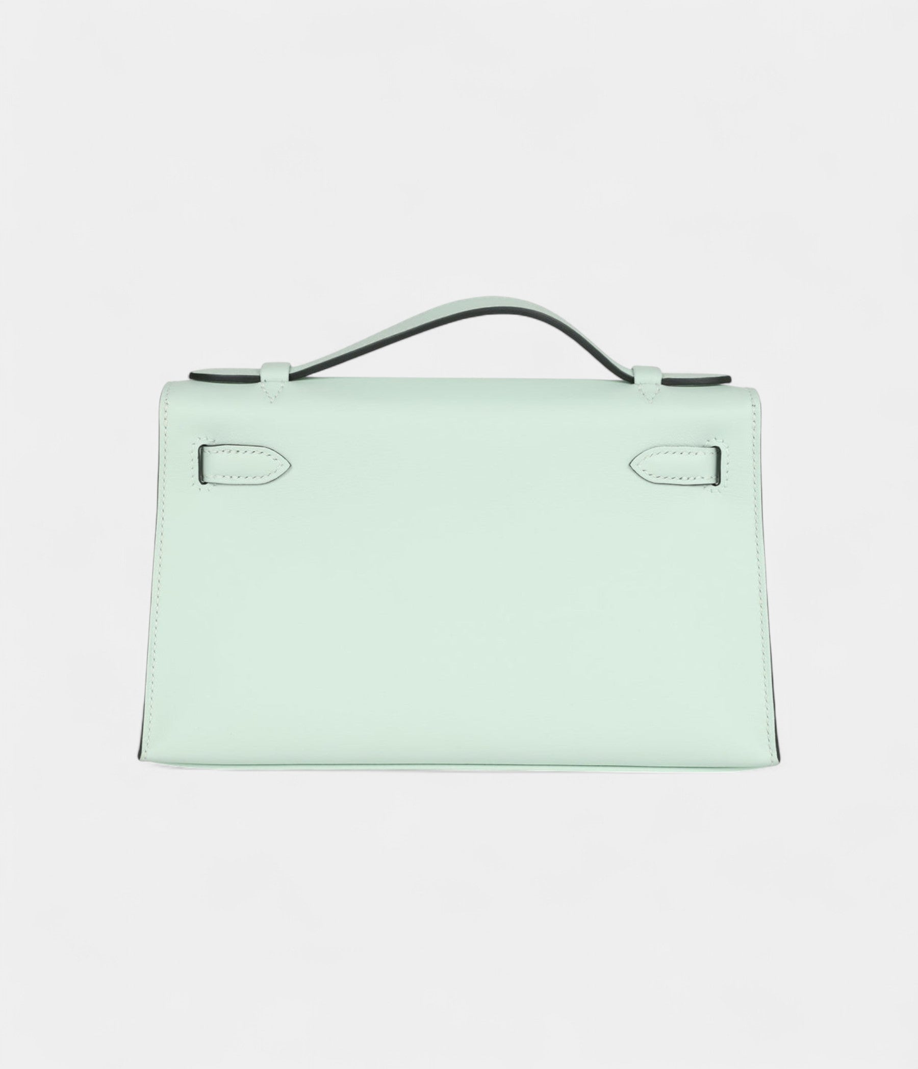 Hermès Kelly Pochette Vert Peppermint Swift Palladium Hardware