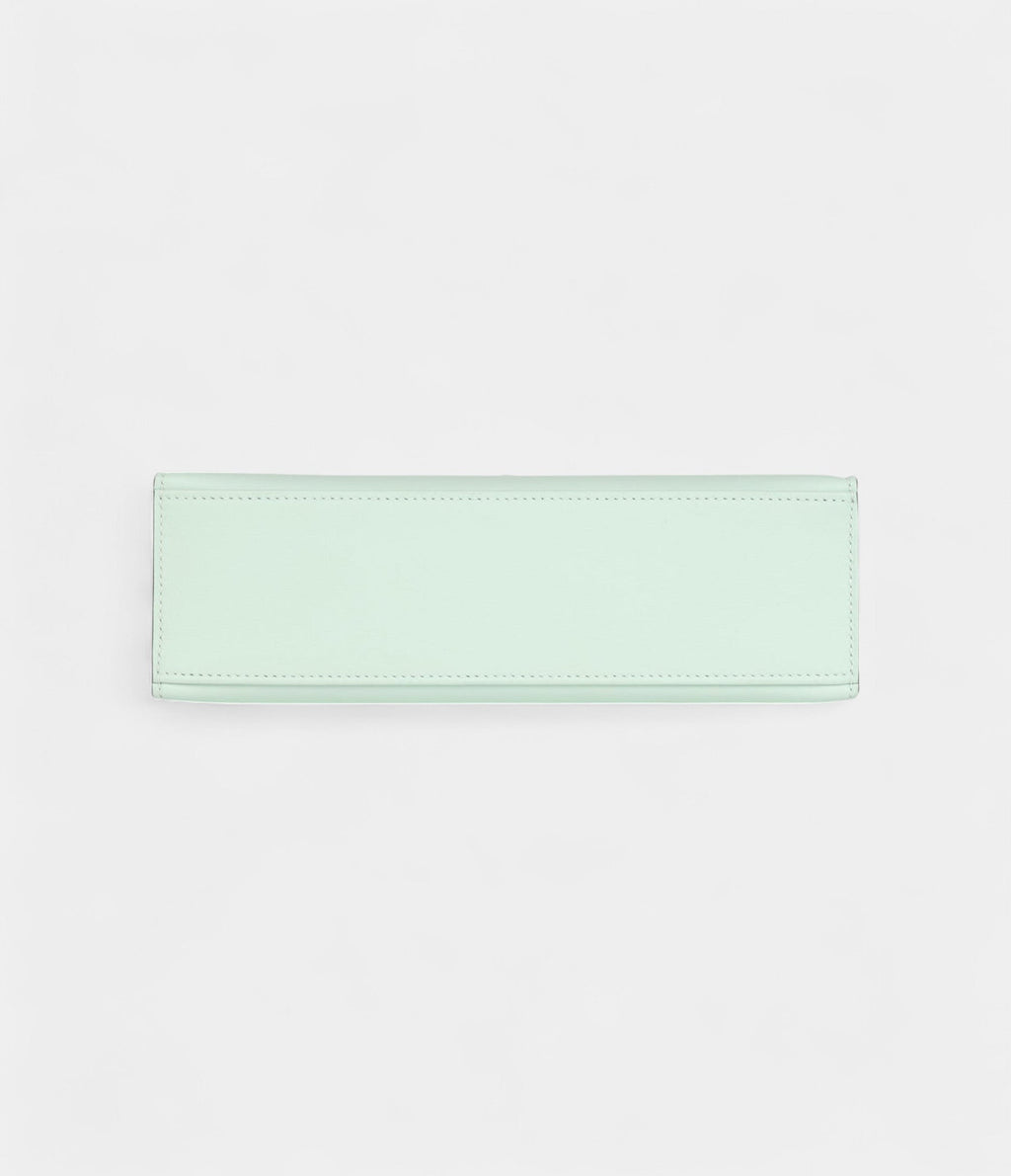 Hermès Kelly Pochette Vert Peppermint Swift Palladium Hardware
