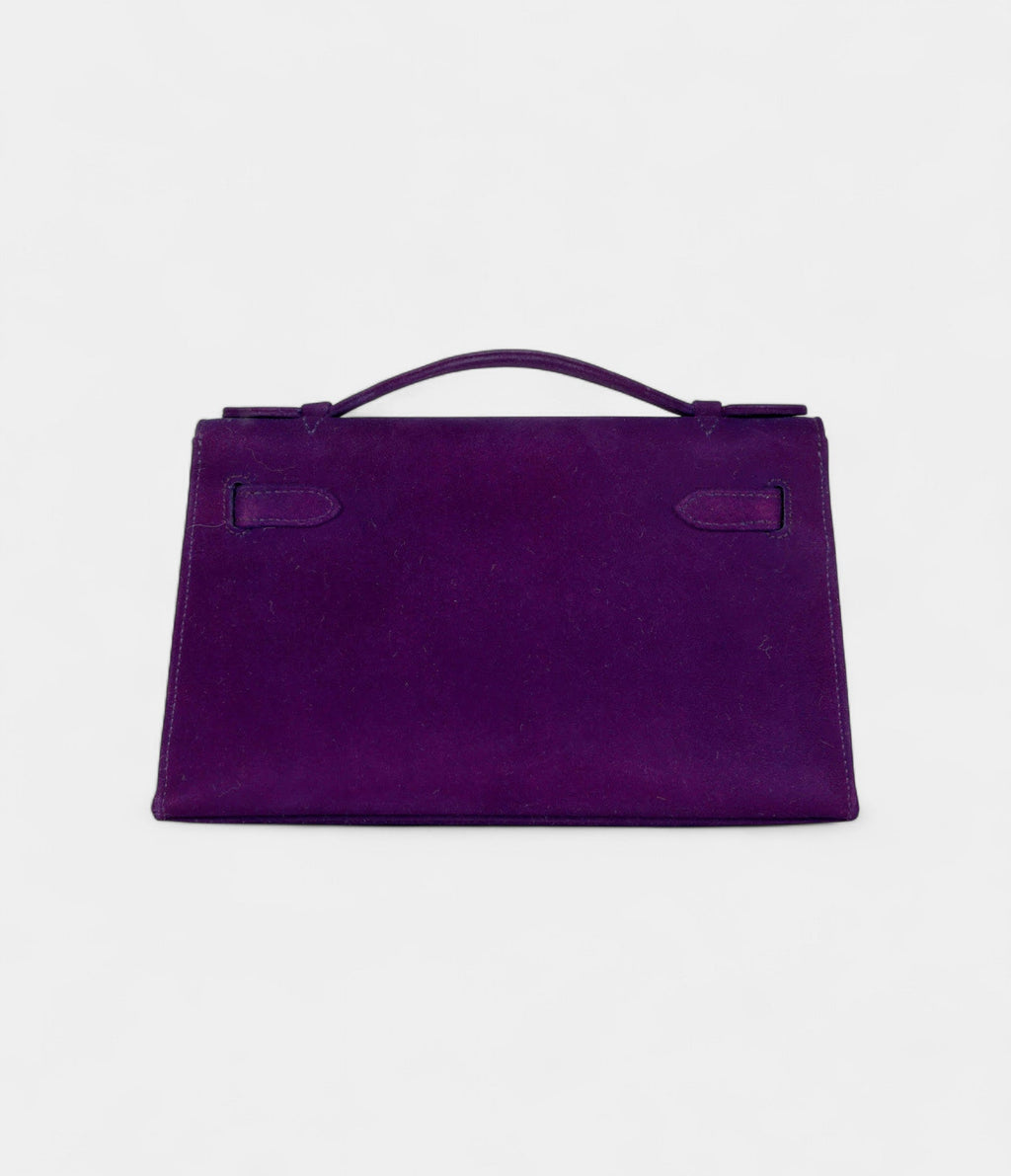 Hermès Kelly Pochette Violet Doblis Gold Hardware