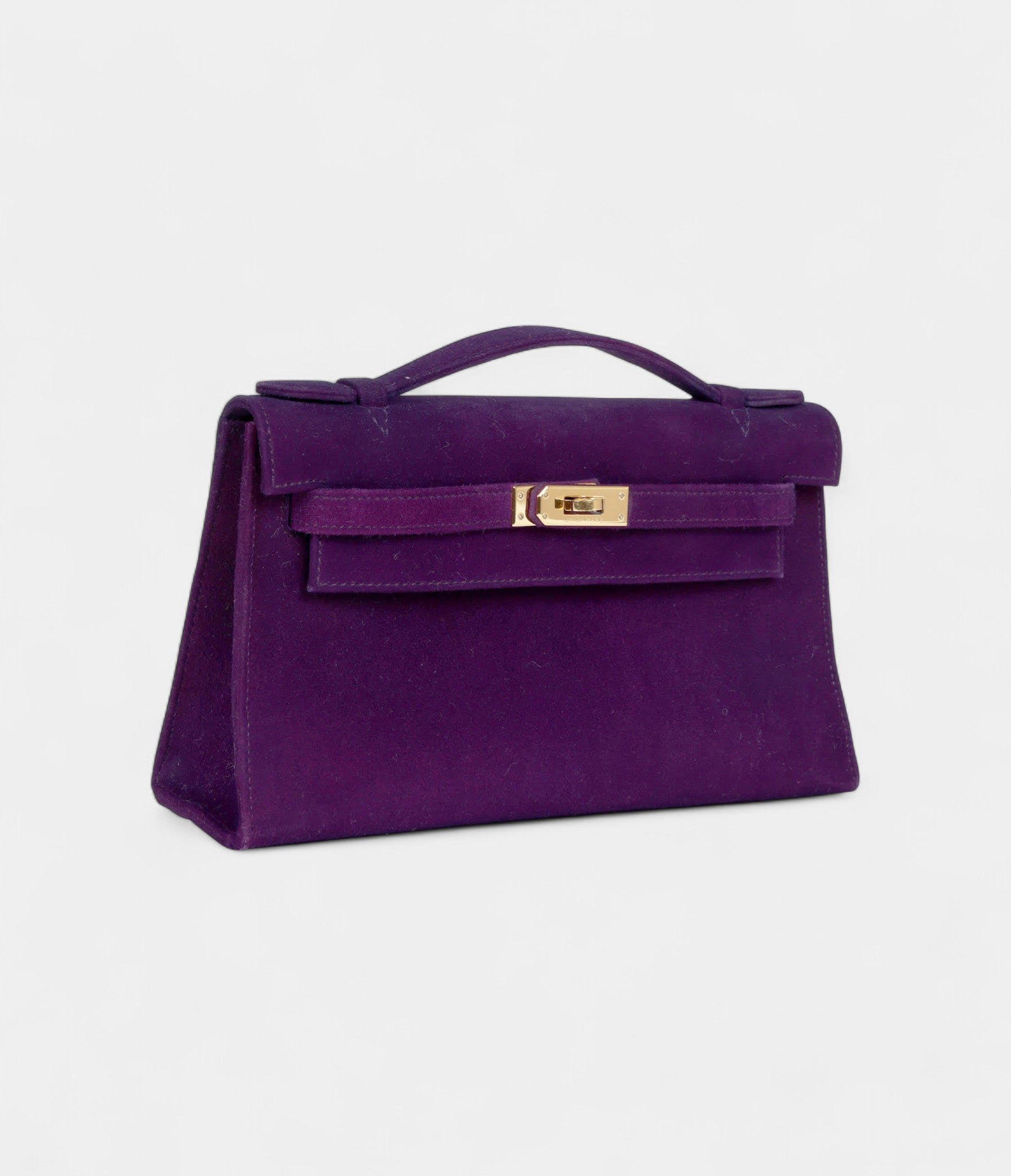 Hermès Kelly Pochette Violet Doblis Gold Hardware