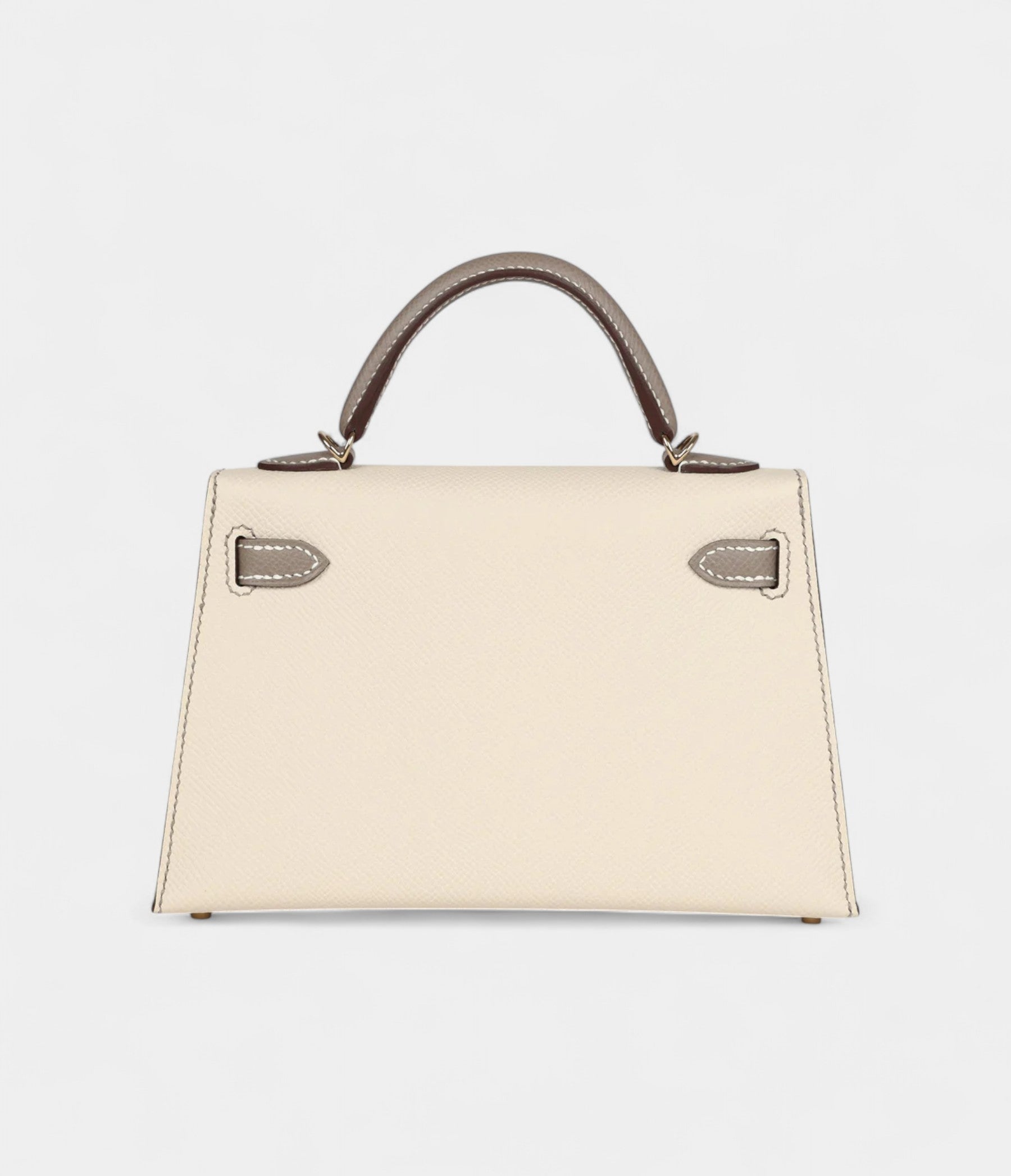 Hermès Kelly Sellier 20 Craie and Gris Asphalte Epsom Permabrass Hardware