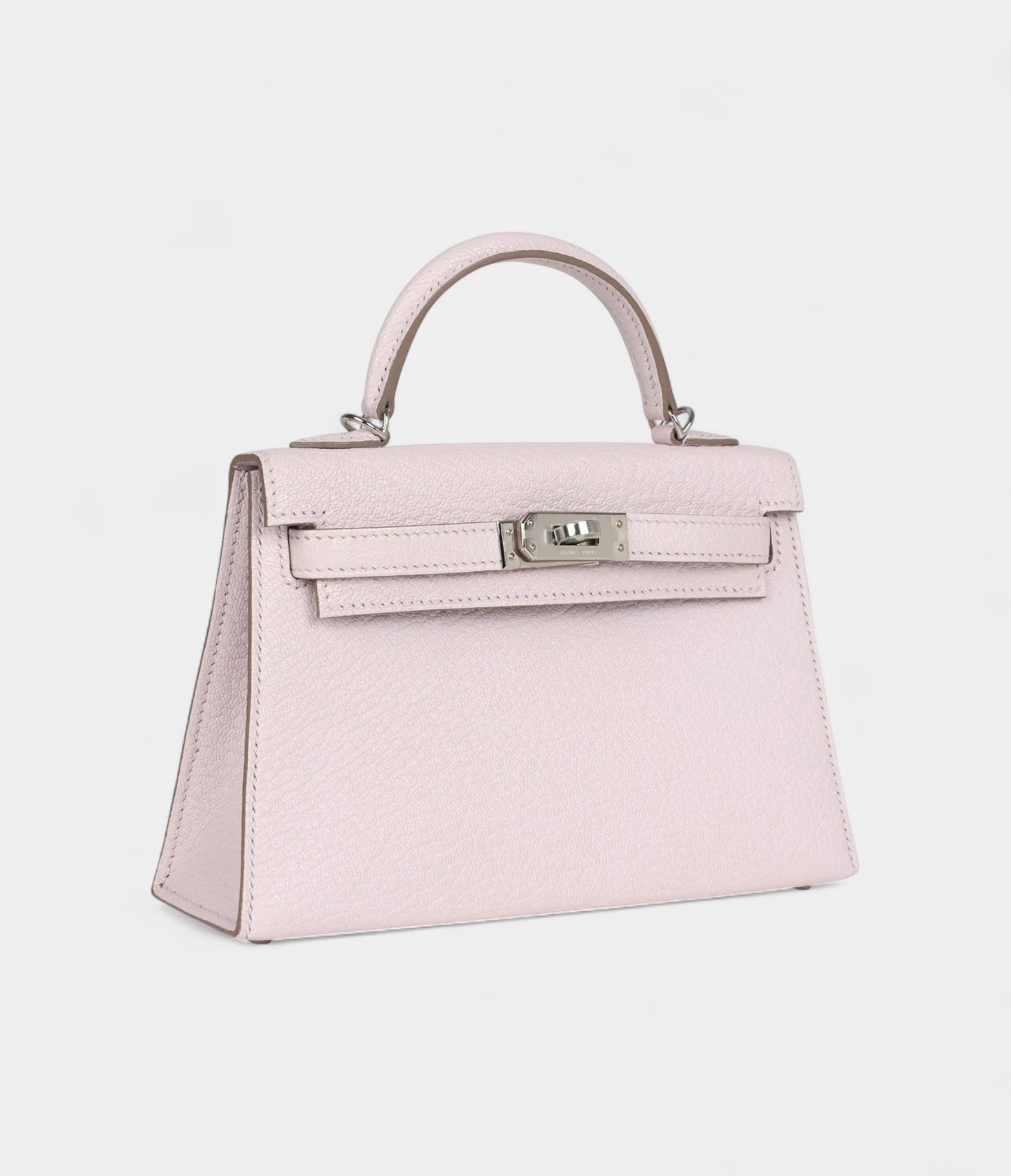 Hermès Kelly Sellier 20 Mauve Pale Chevre Palladium Hardware