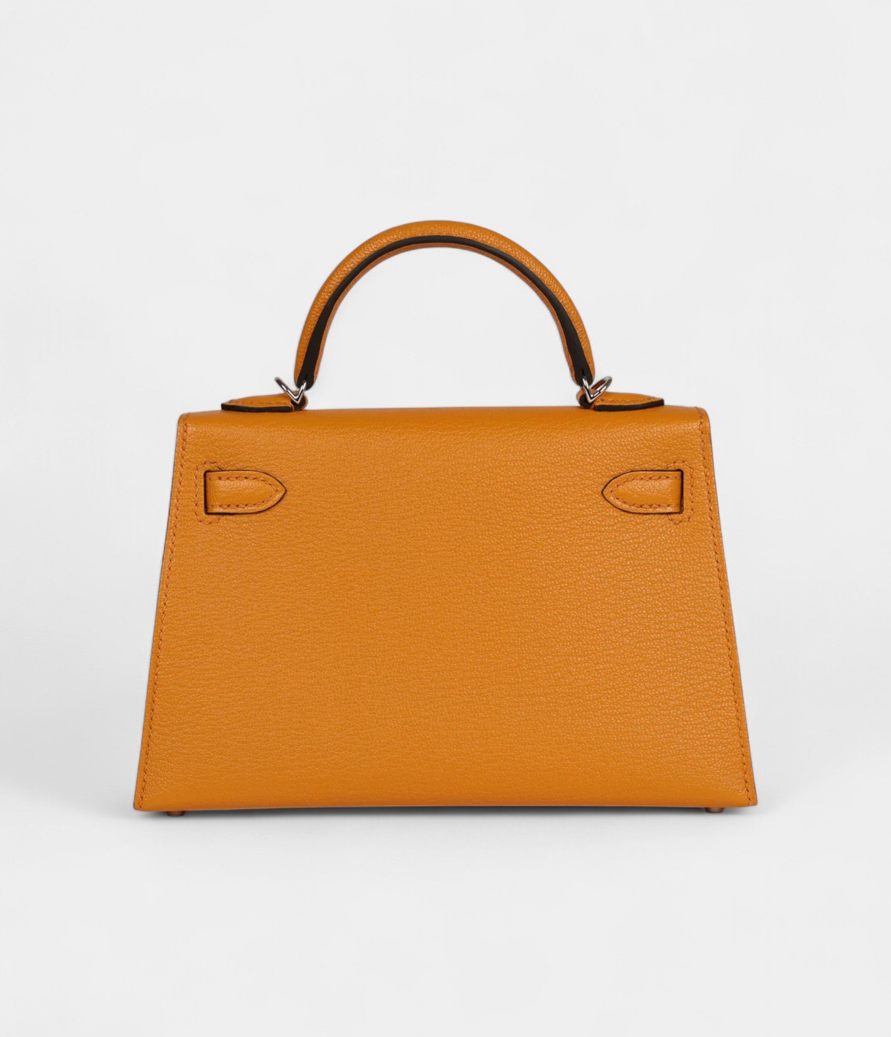 Hermès Kelly Sellier 20 Mustard Goat Palladium Hardware