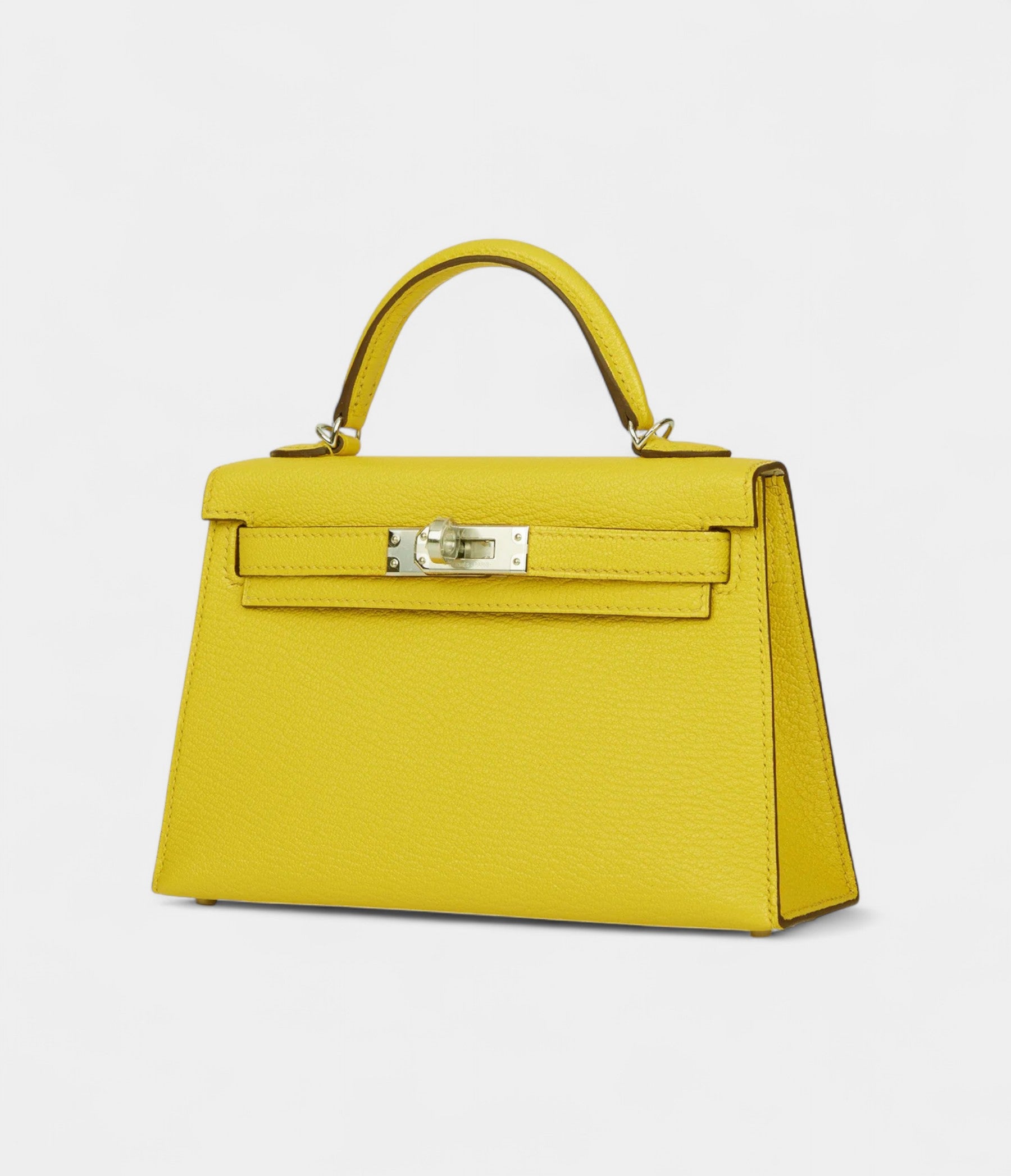 Hermès Kelly Sellier 20 Naples Yellow Verso Goat Palladium Hardware