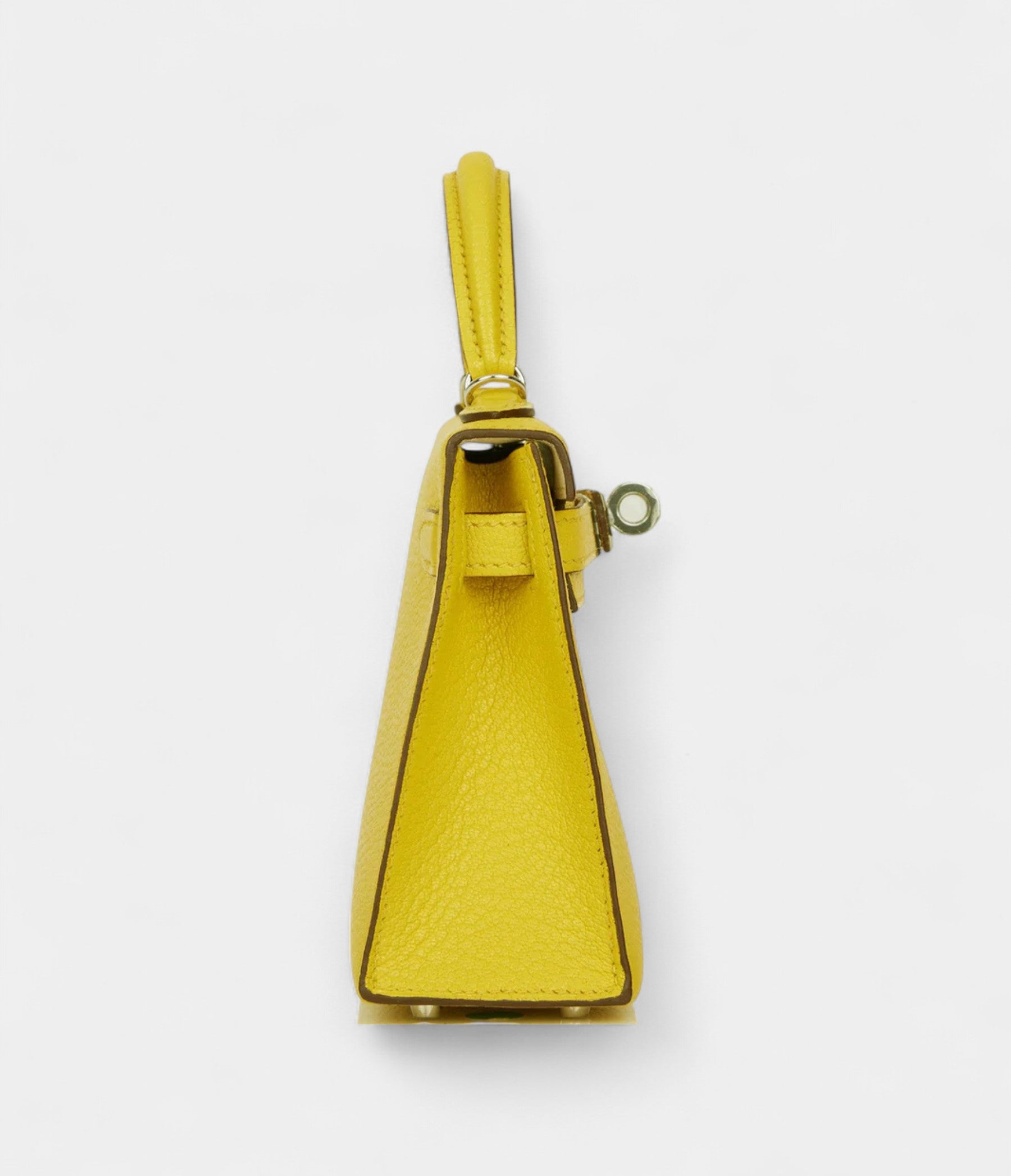 Hermès Kelly Sellier 20 Naples Yellow Verso Goat Palladium Hardware