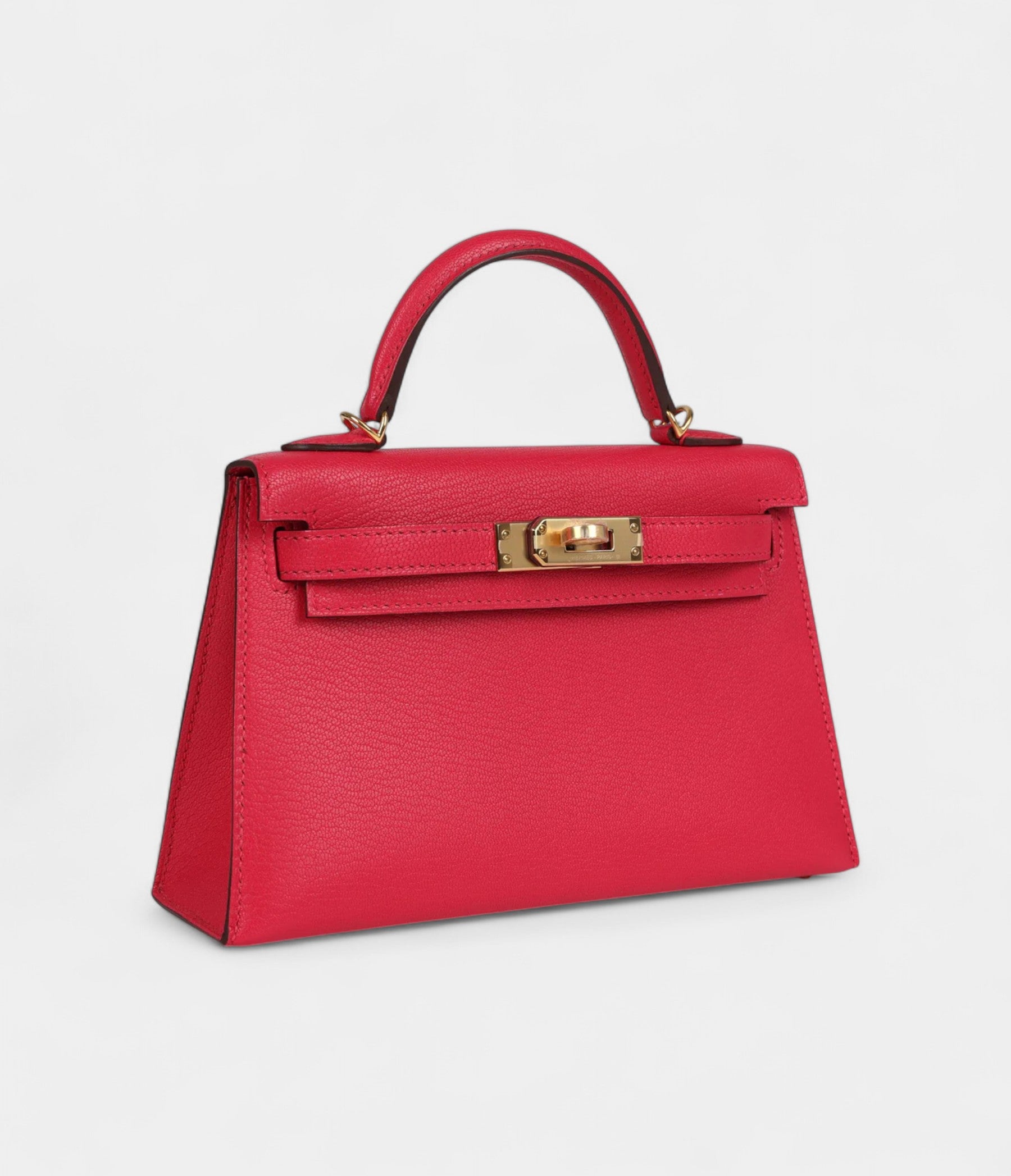 Hermès Kelly Sellier 20 Rose Extreme Chevre Gold Hardware
