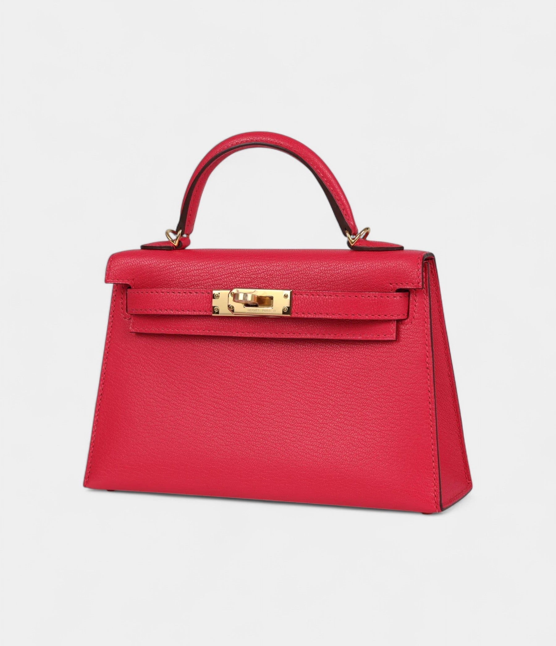 Hermès Kelly Sellier 20 Rose Extreme Chevre Gold Hardware