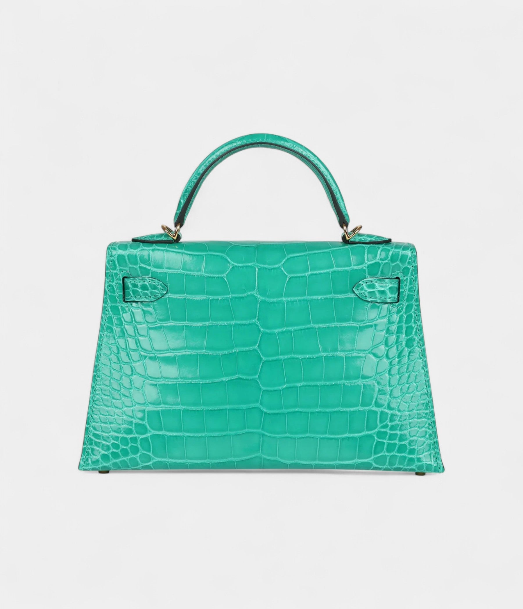 Hermès Kelly Sellier 20 Vert Jade Shiny Alligator Gold Hardware