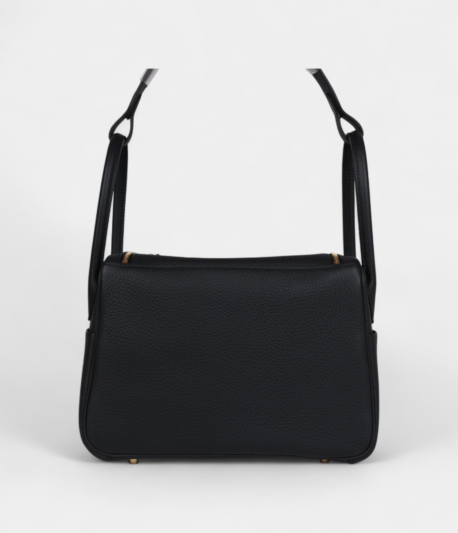 Hermès Lindy 26 Black Clemence Gold Hardware