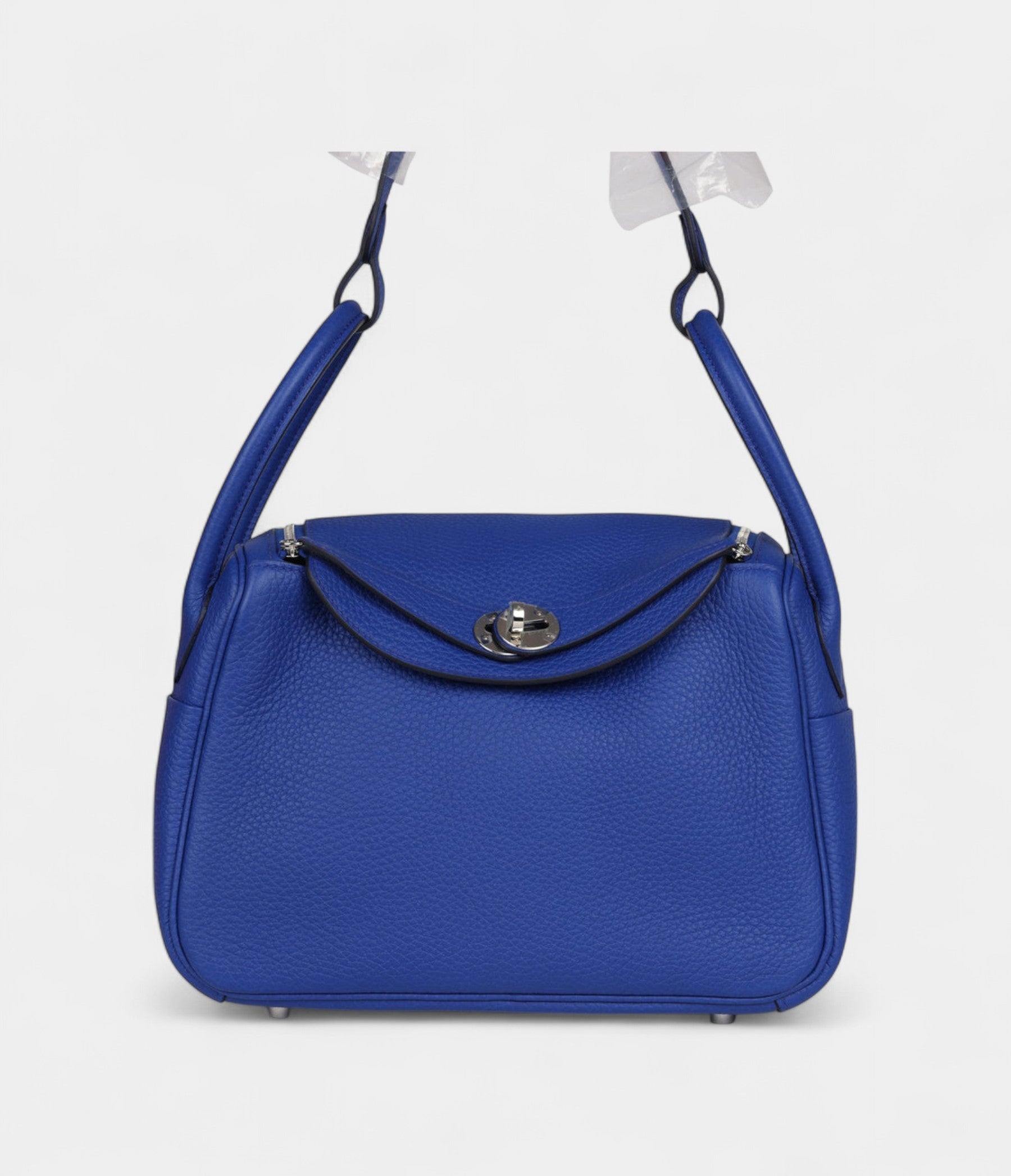 Hermès Lindy 26 Bleu Royal Clemence Palladium Hardware