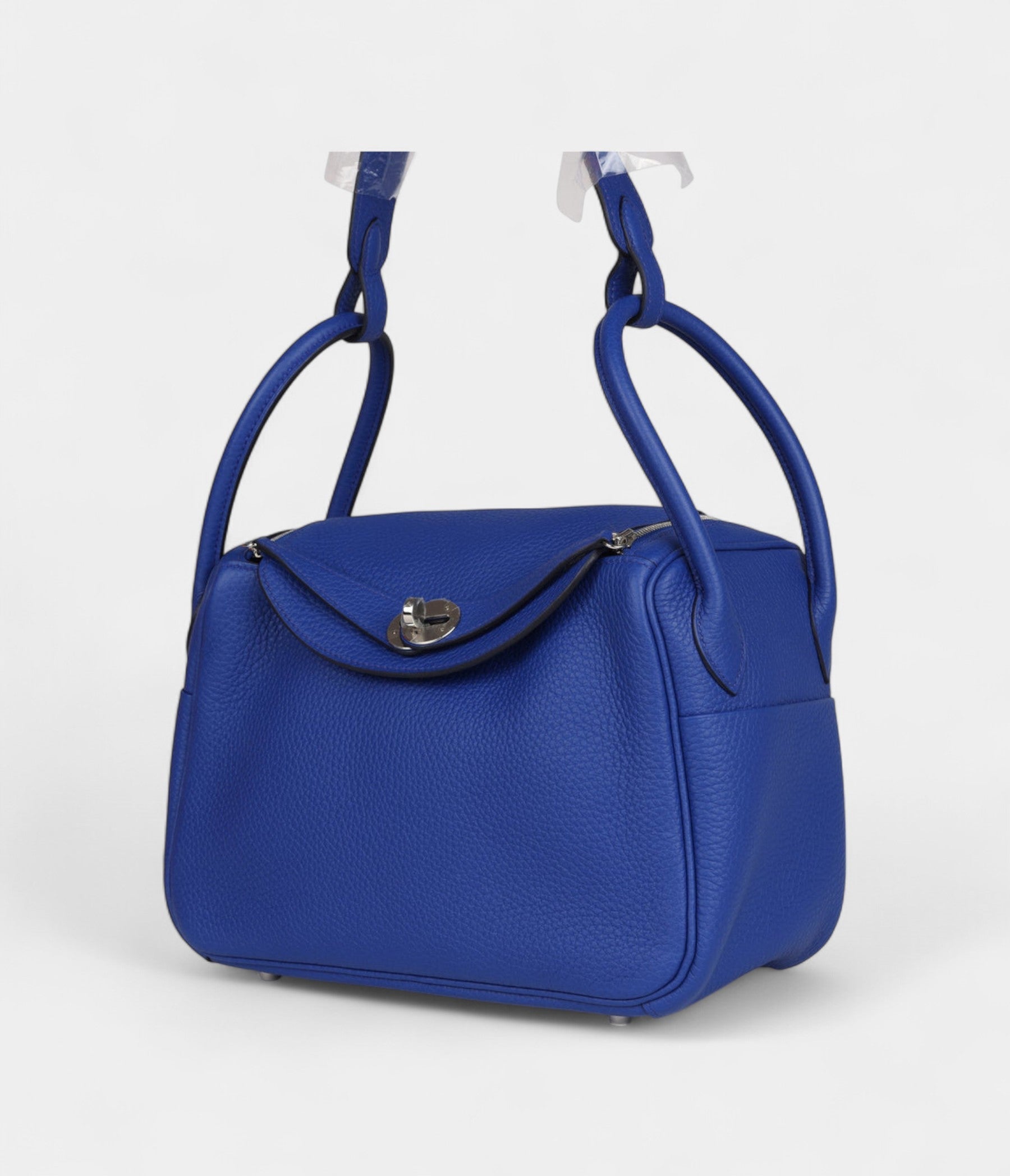 Hermès Lindy 26 Bleu Royal Clemence Palladium Hardware