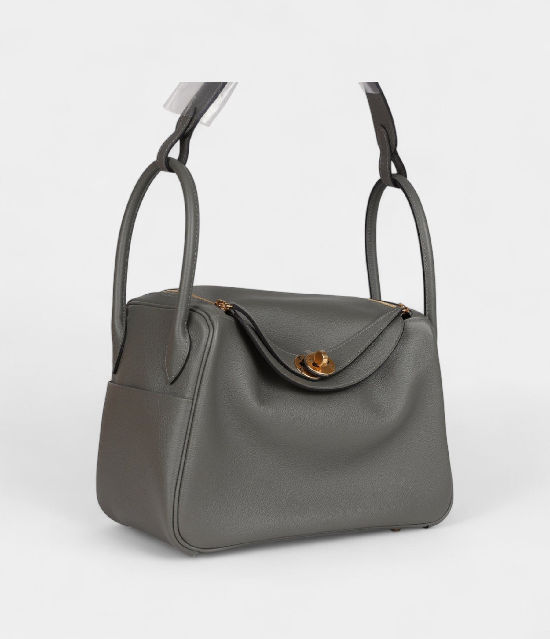 Hermès Lindy 26 Gris Meyer Evercolor Gold Hardware