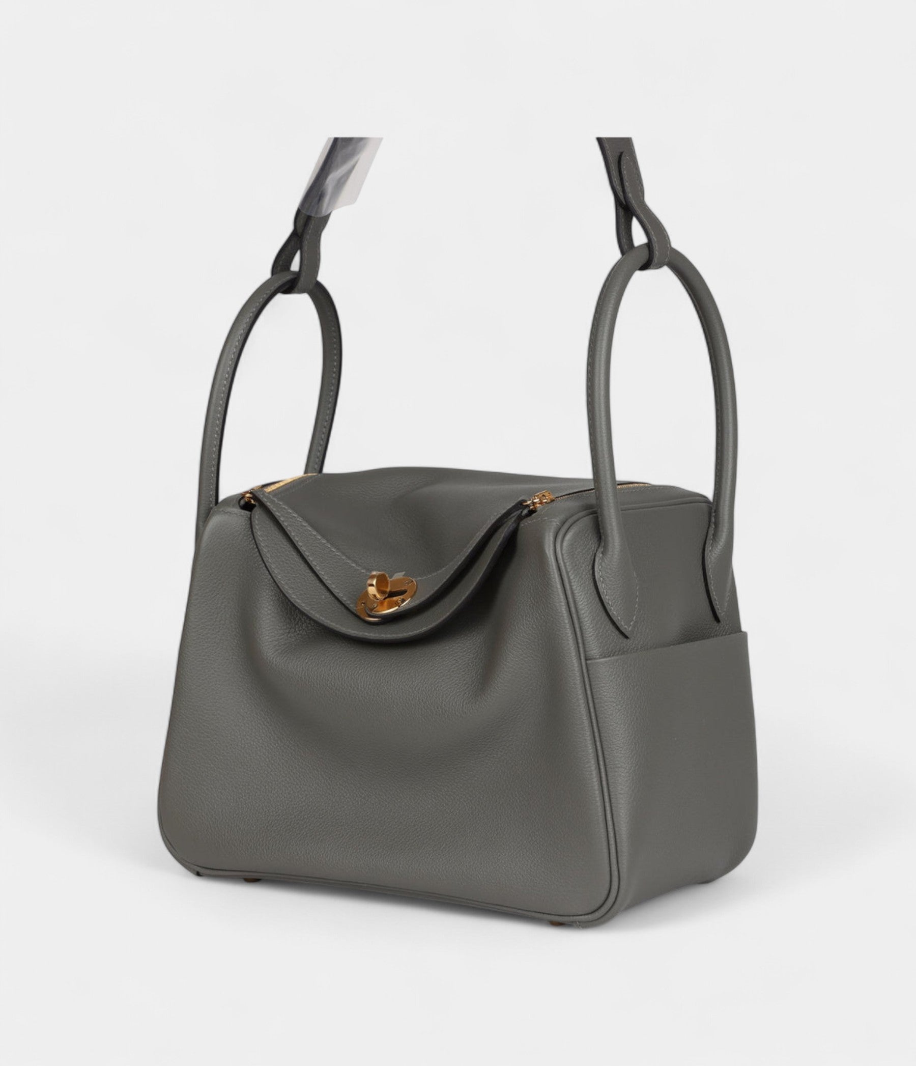Hermès Lindy 26 Gris Meyer Evercolor Gold Hardware