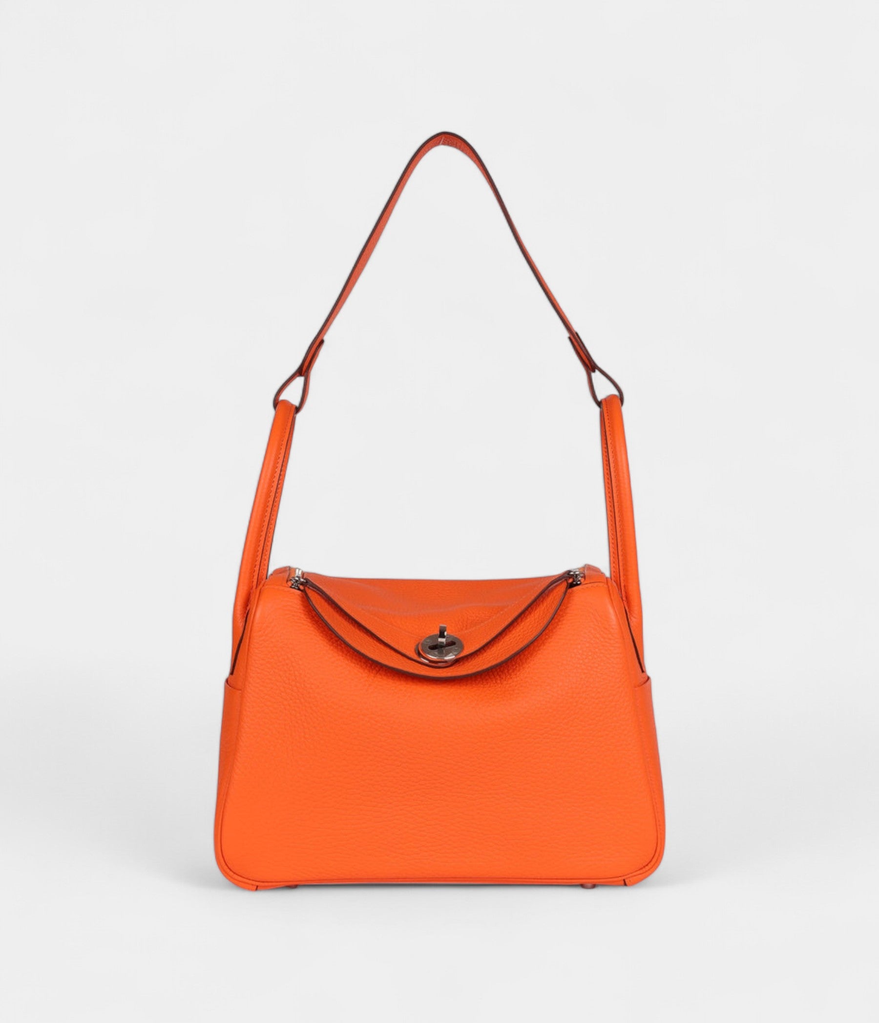 Hermès Lindy 26 Orange Minium Clemence Palladium Hardware