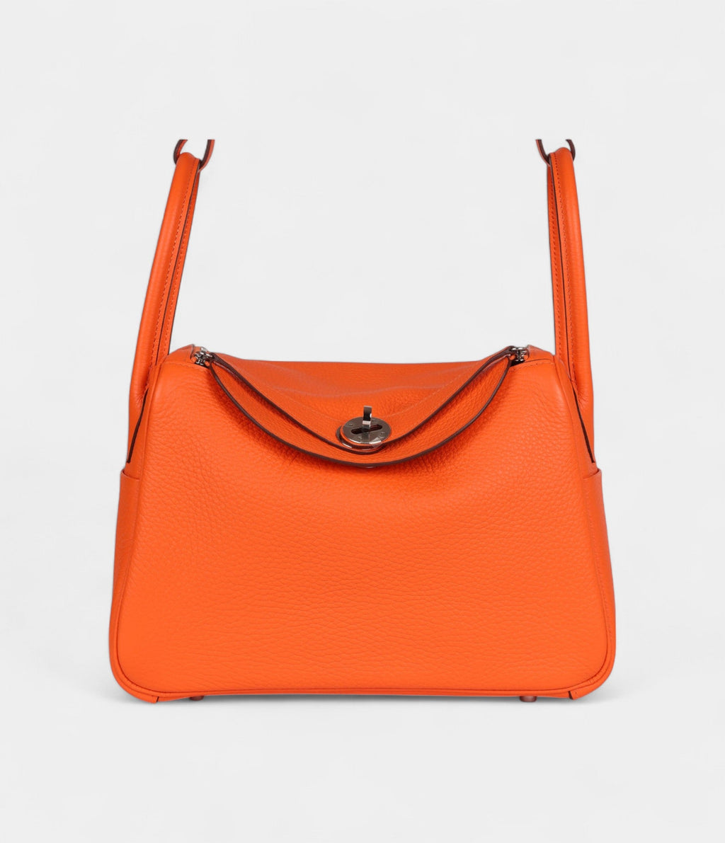 Hermès Lindy 26 Orange Minium Clemence Palladium Hardware