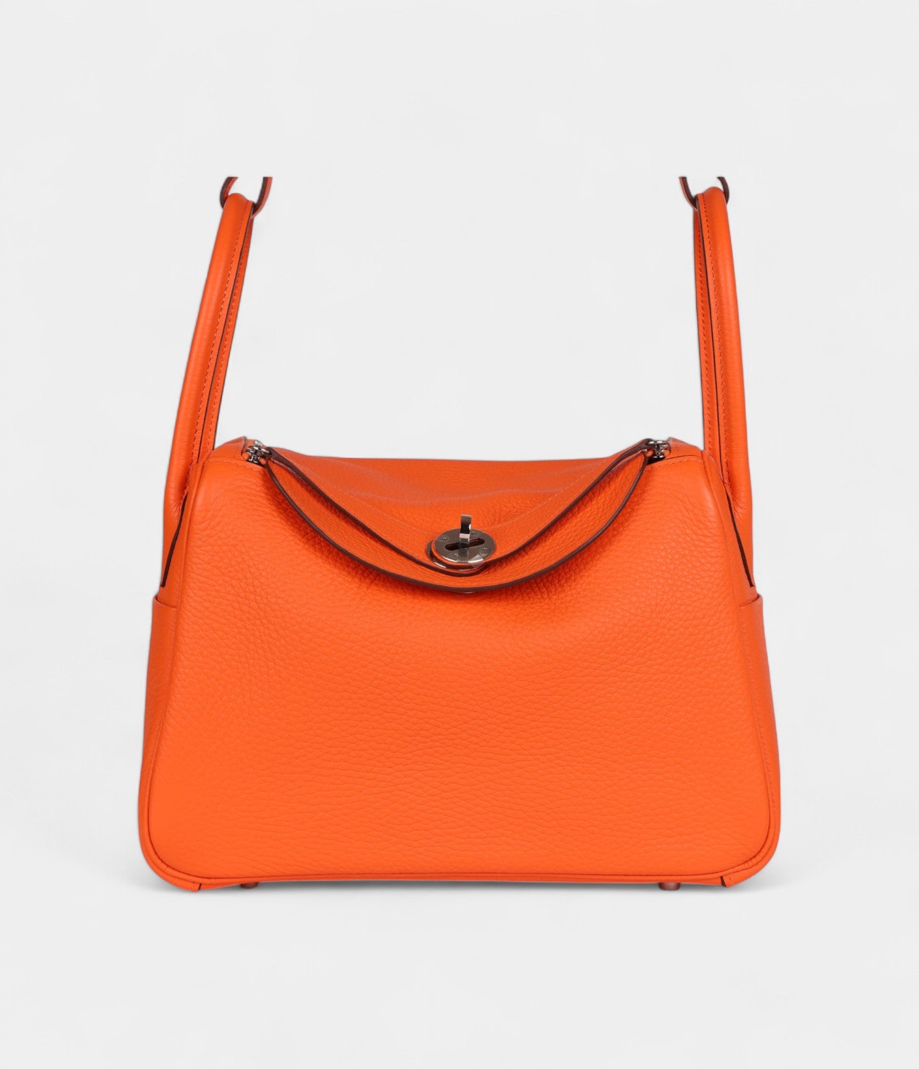 Hermès Lindy 26 Orange Minium Clemence Palladium Hardware