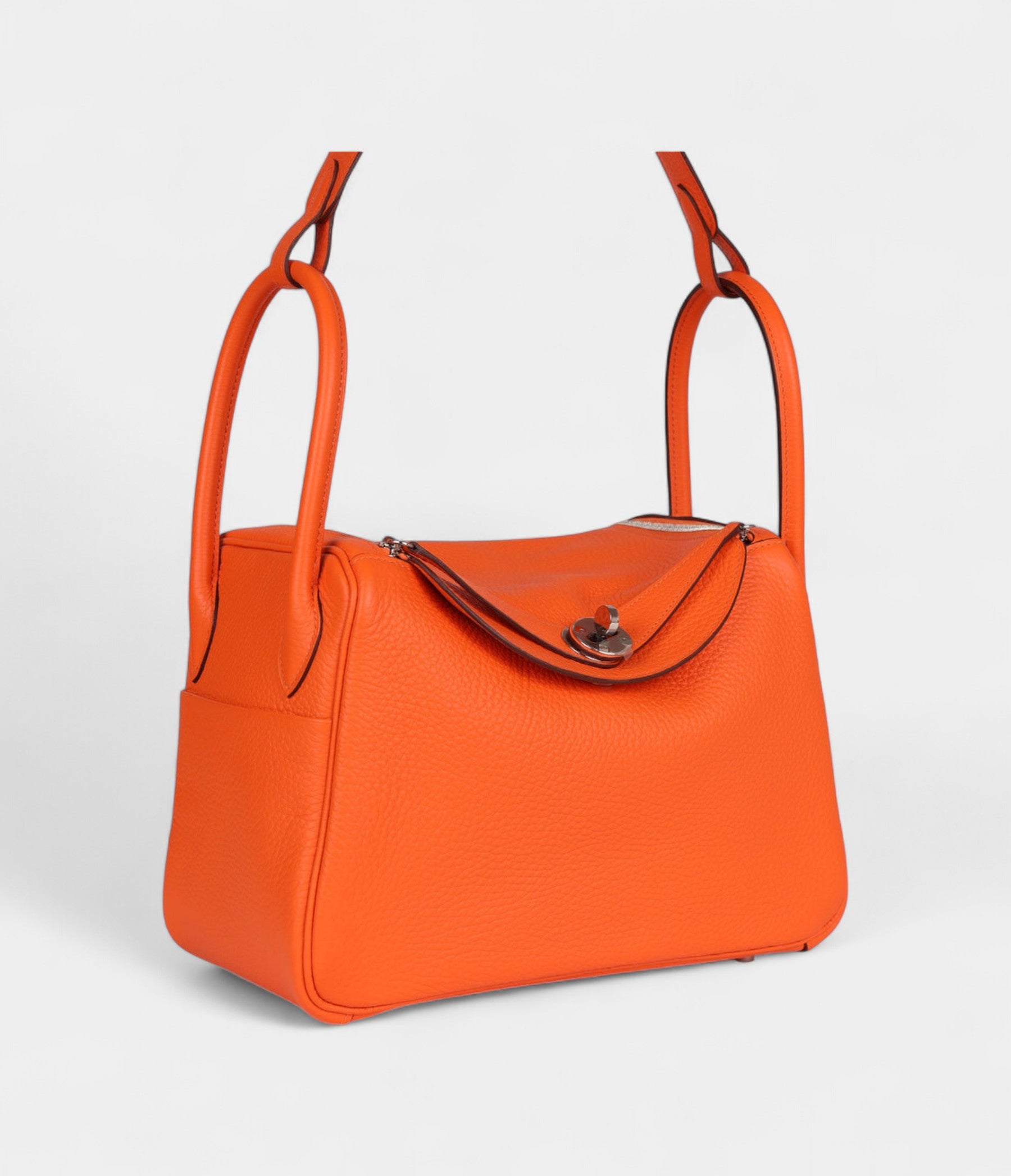 Hermès Lindy 26 Orange Minium Clemence Palladium Hardware