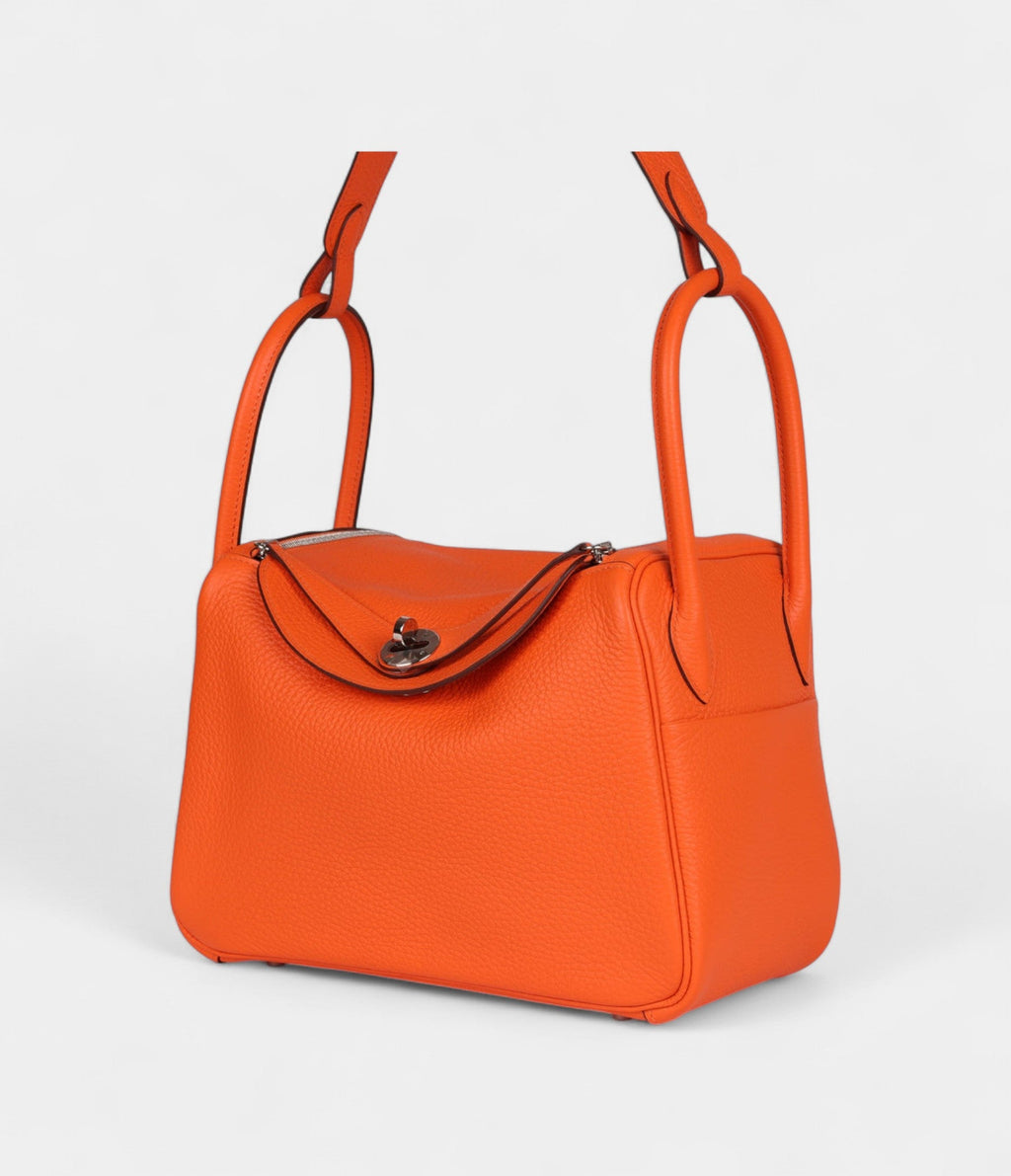 Hermès Lindy 26 Orange Minium Clemence Palladium Hardware