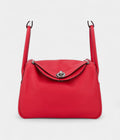 Hermès Lindy 26 Red Heart and Red Chili Swift Leather With Palladium Hardware