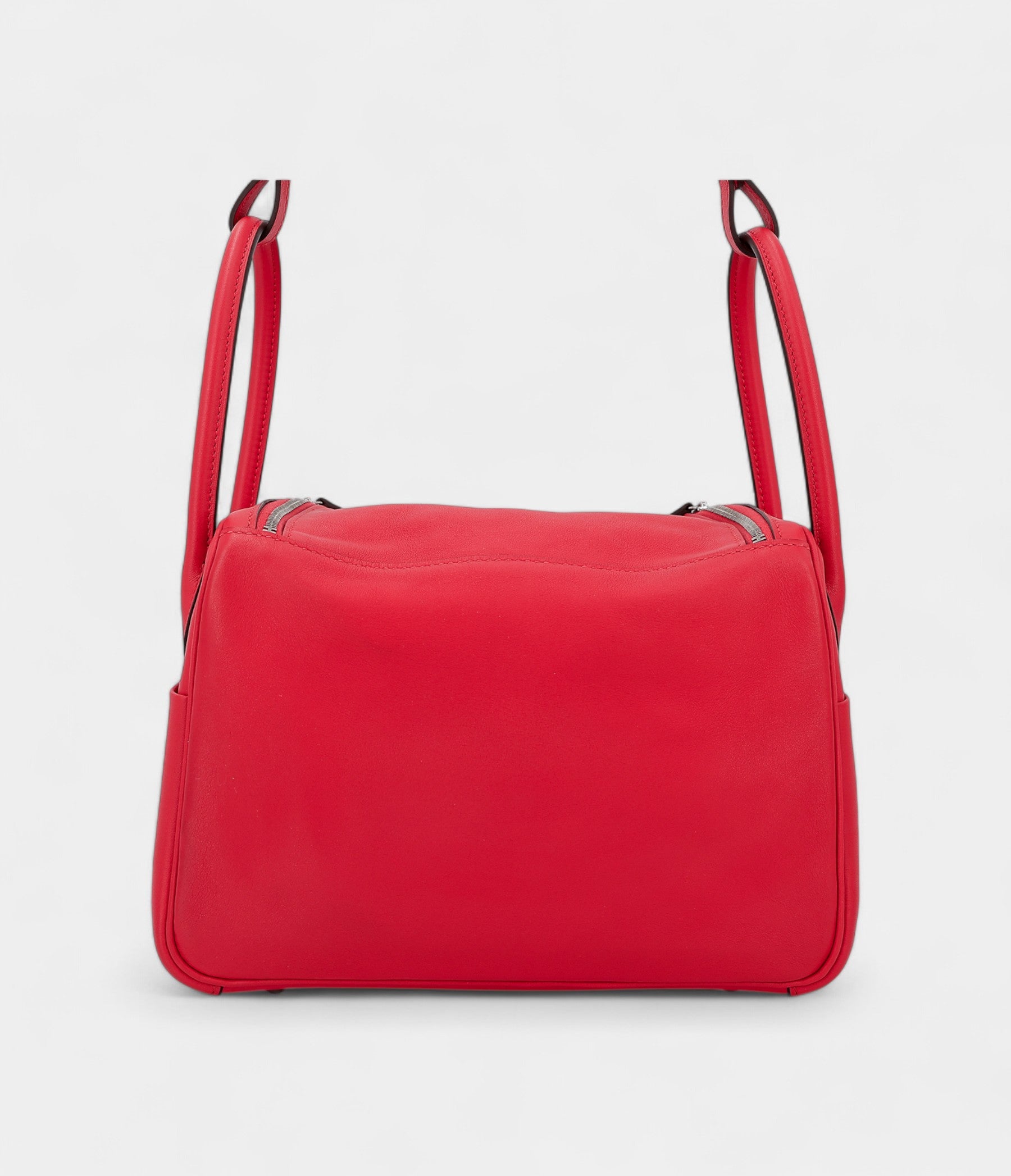 Hermès Lindy 26 Red Heart and Red Chili Swift Leather With Palladium Hardware