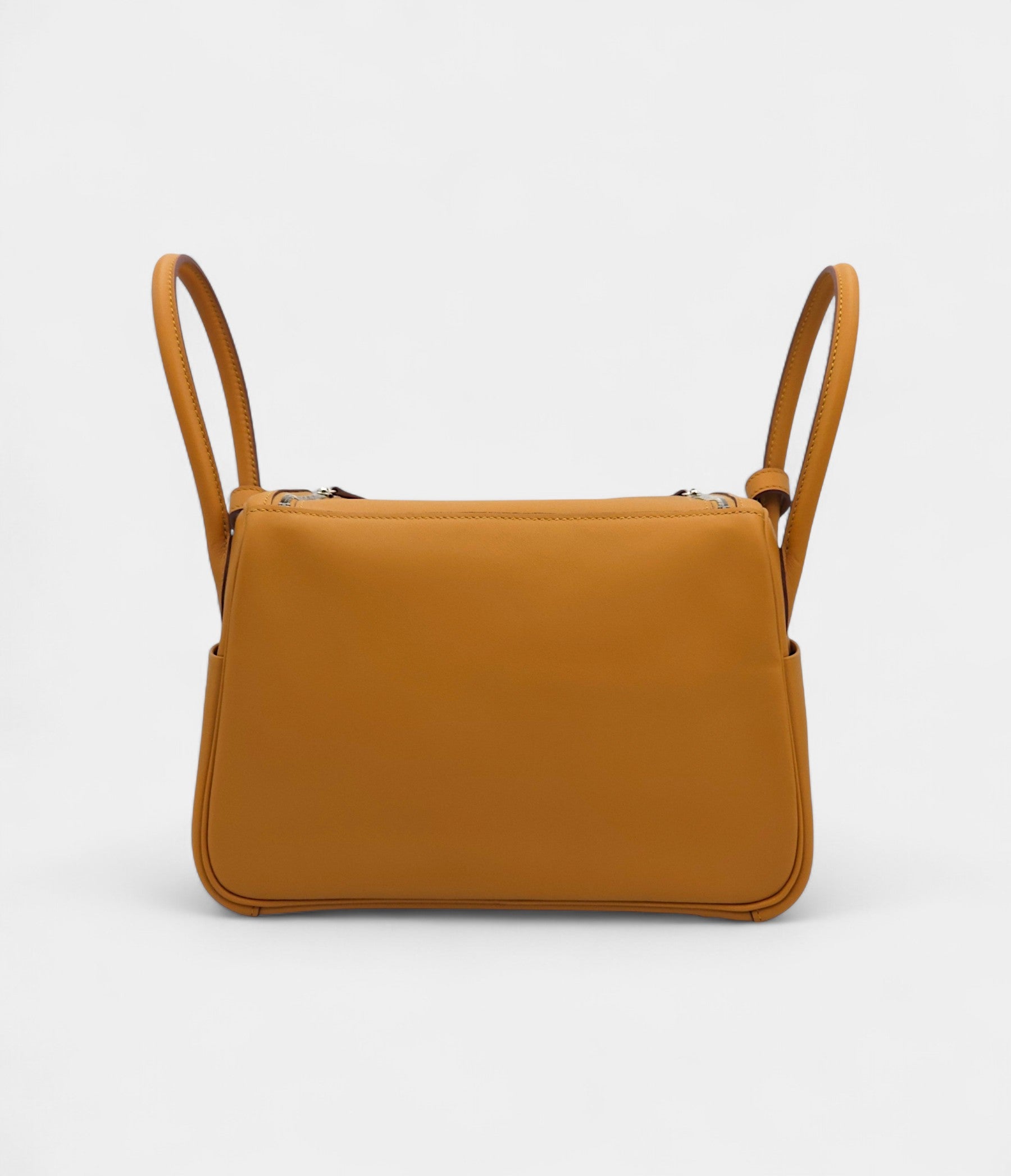 Hermès Lindy 26 Verso in Sesame and Lime Swift Leather with Palladium Hardware