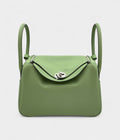 Hermès Lindy 26 in Green Cricket Evercolor Leather with Palladium Hardware