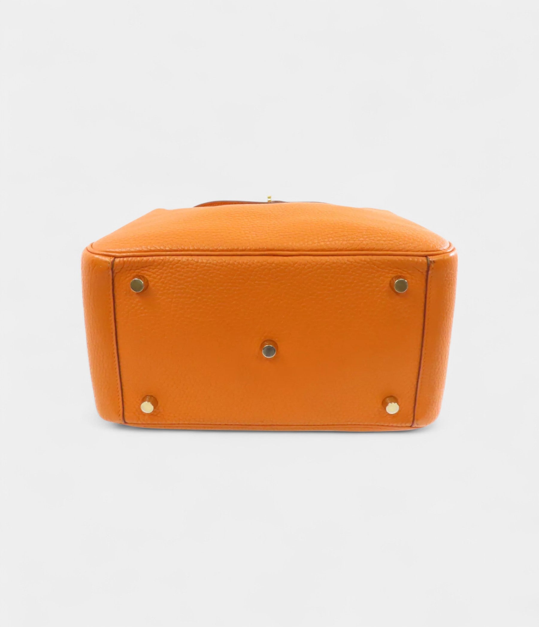 Hermès Lindy 26 in Orange Shoulder Bag Clemence Leather with Gold Hardware