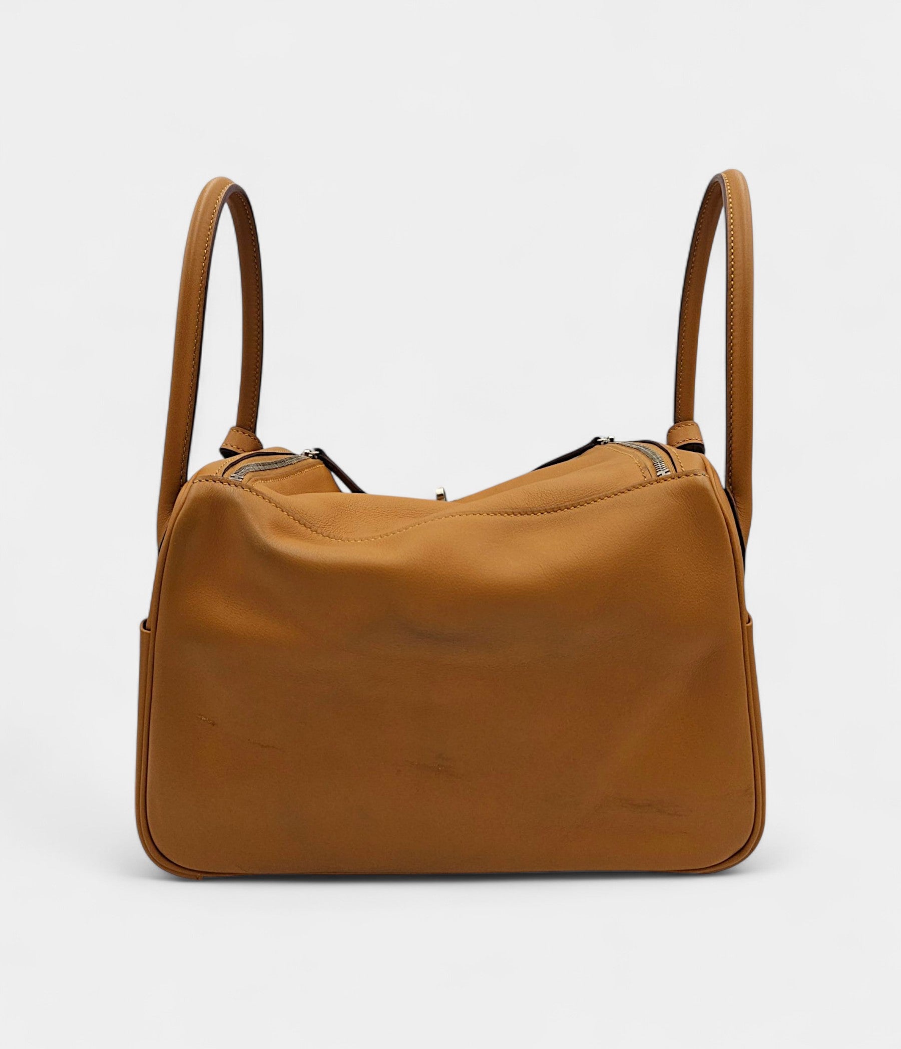Hermès Lindy 26 in Sesame and Lime Swift Leather with Gold Hardware