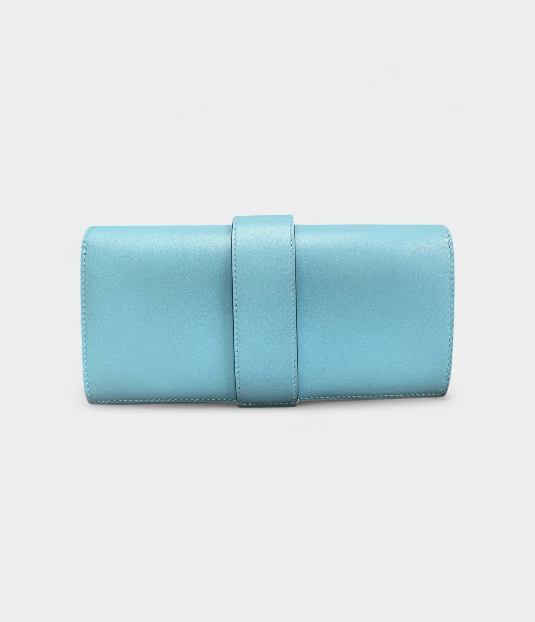 Hermès Médor Blue Leather Clutch Bag
