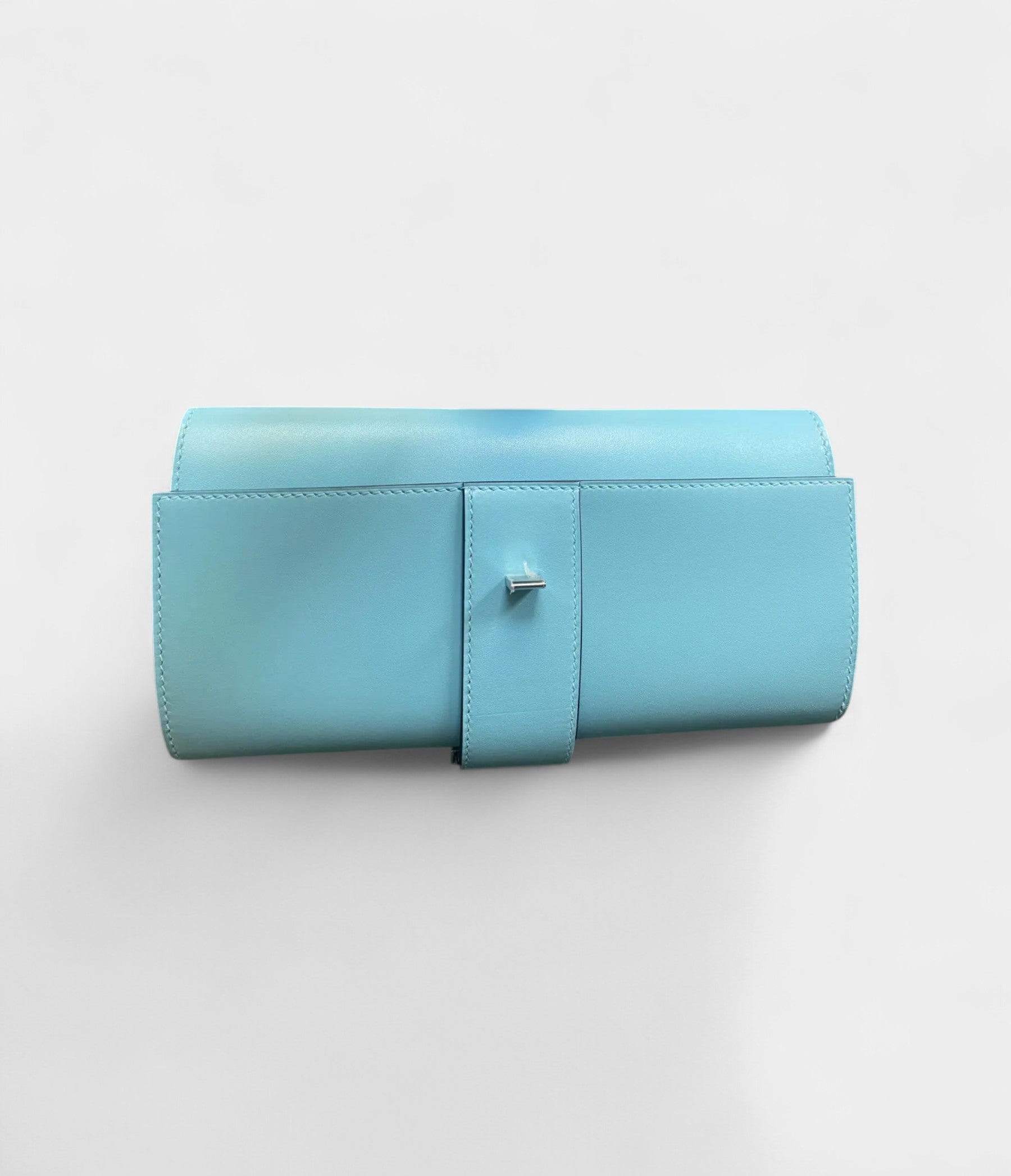 Hermès Médor Blue Leather Clutch Bag