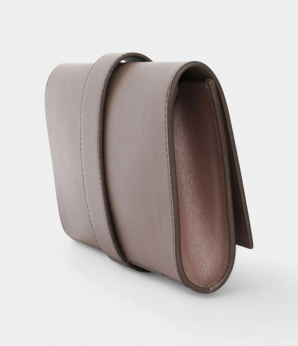 Hermès Médor Leather Purple Clutch Bag