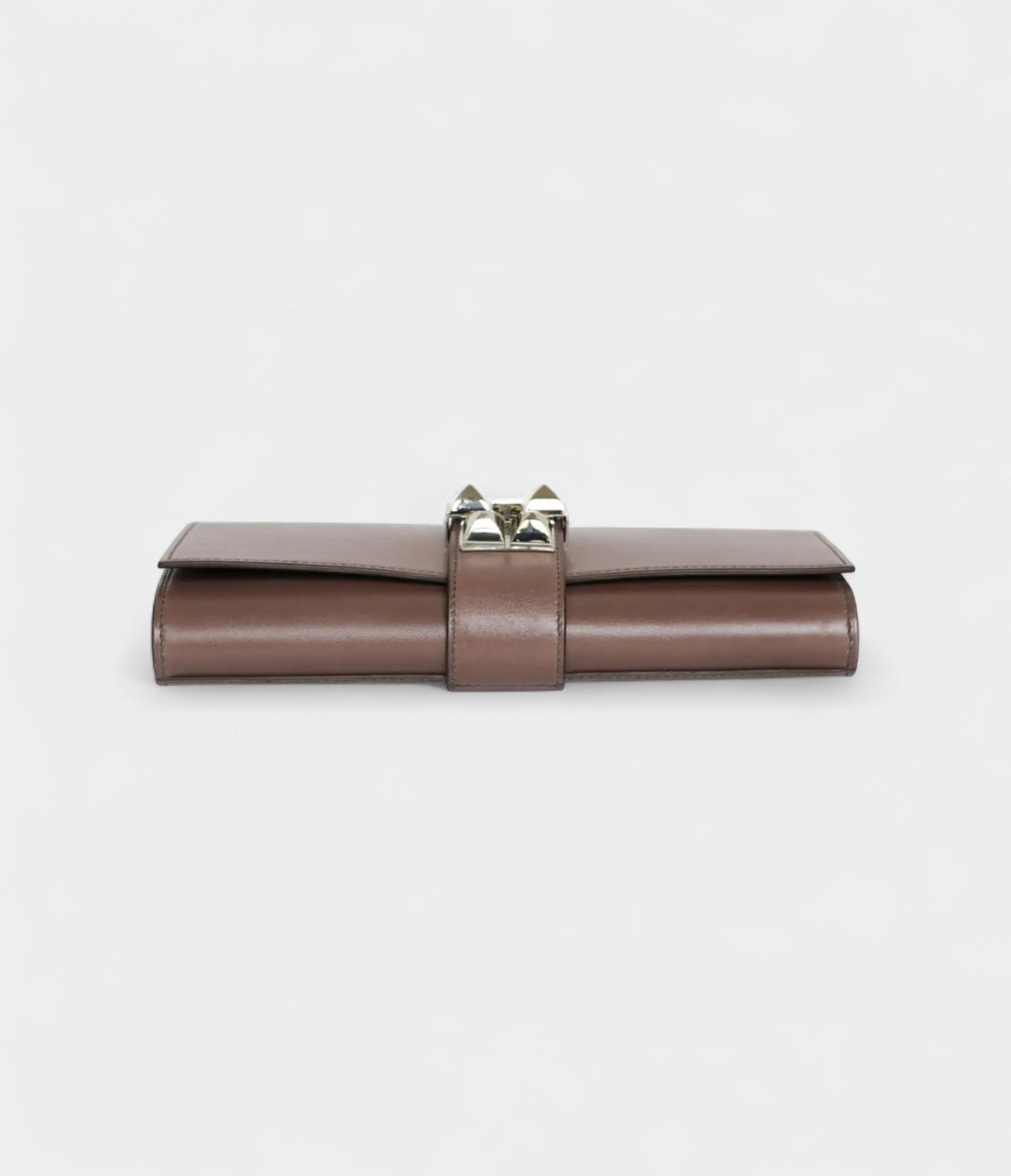 Hermès Médor Leather Purple Clutch Bag