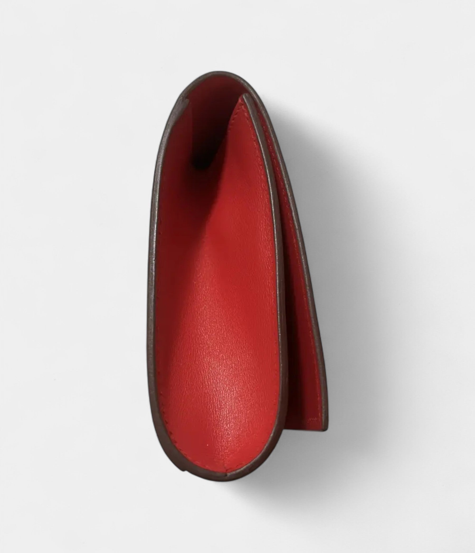 Hermès Médor Red Leather Clutch Bag