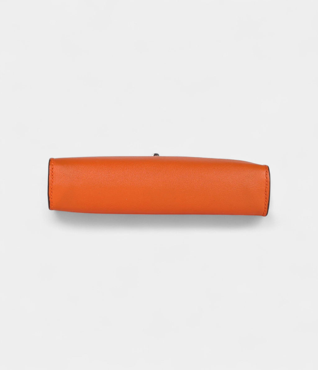 Hermès Micro Kelly 15 Orange Swift Palladium Hardware