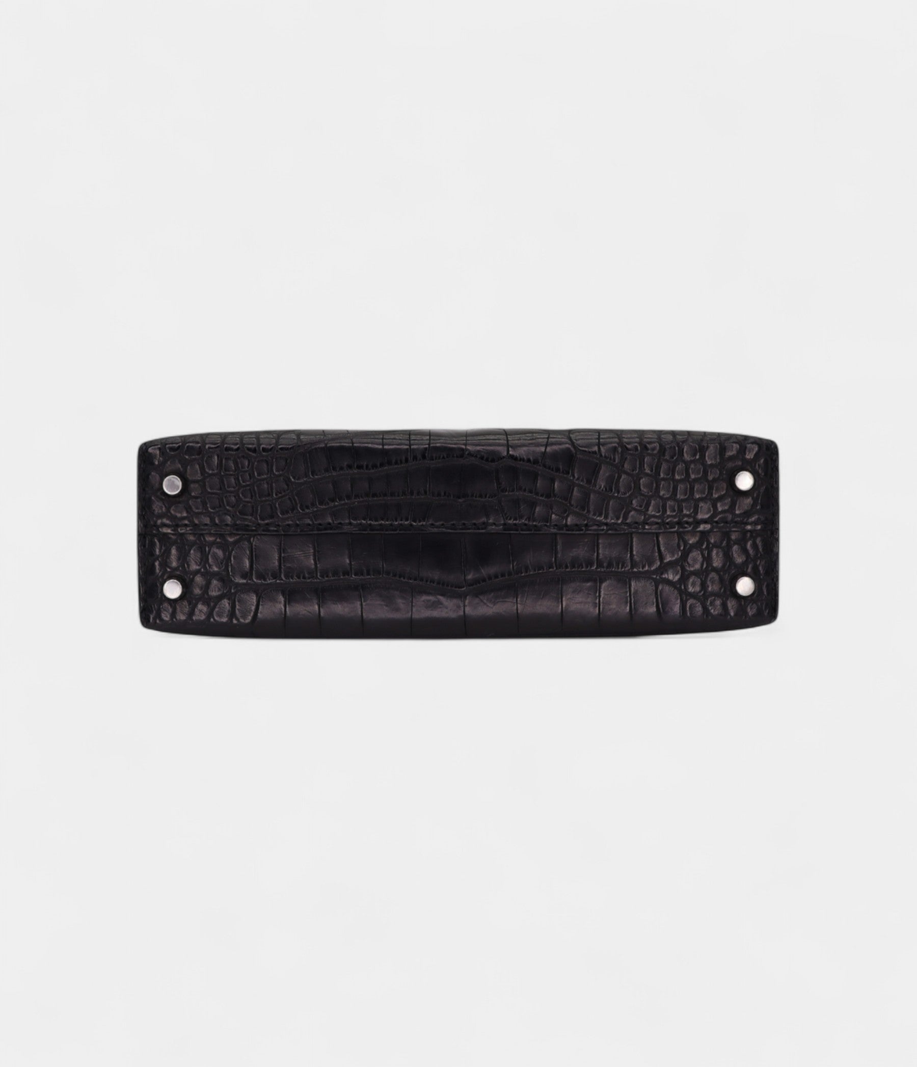 Hermès Mini Kelly II Black Matte Alligator Palladium Hardware
