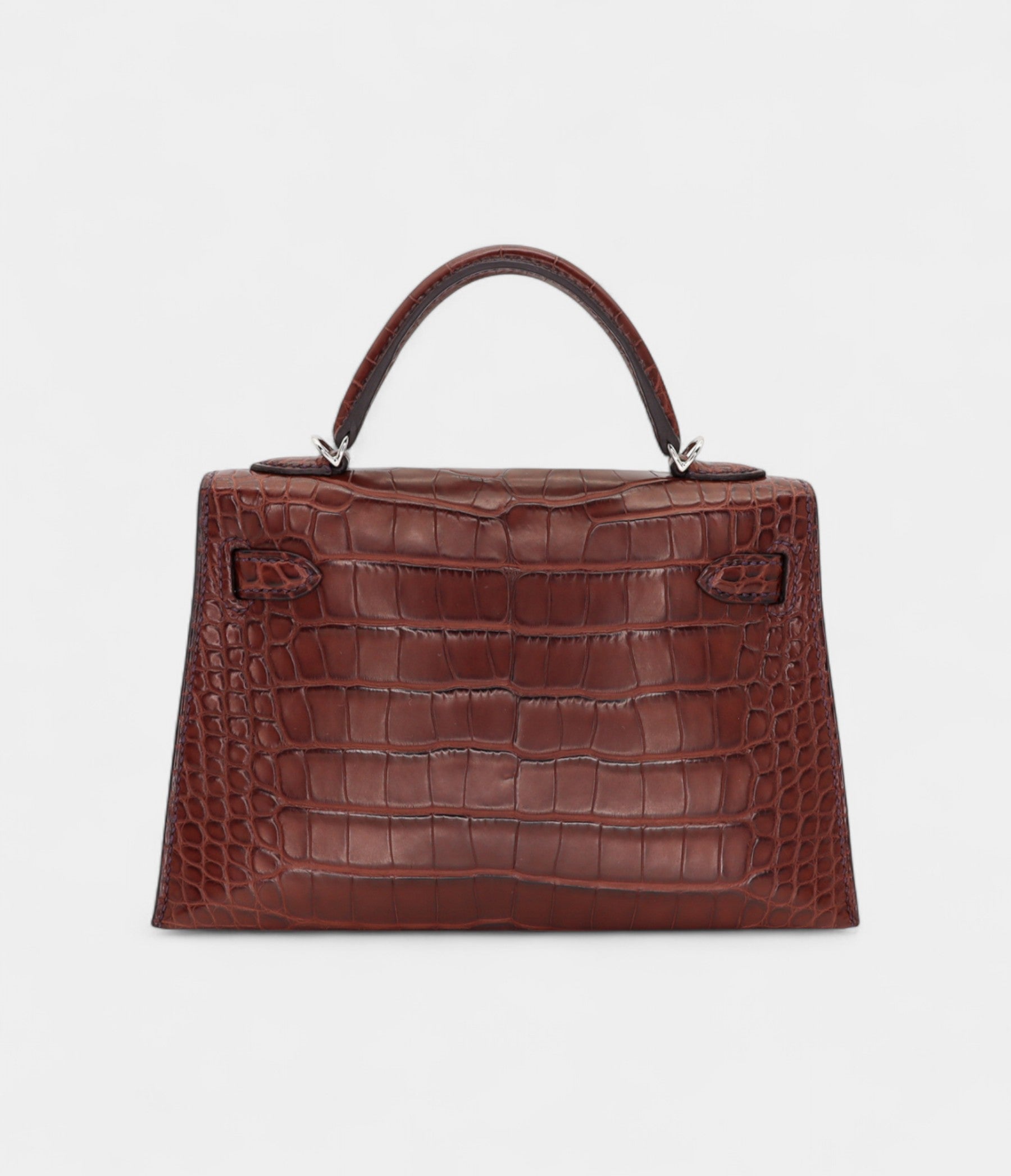Hermès Mini Kelly II Havane Matte Alligator Palladium Hardware