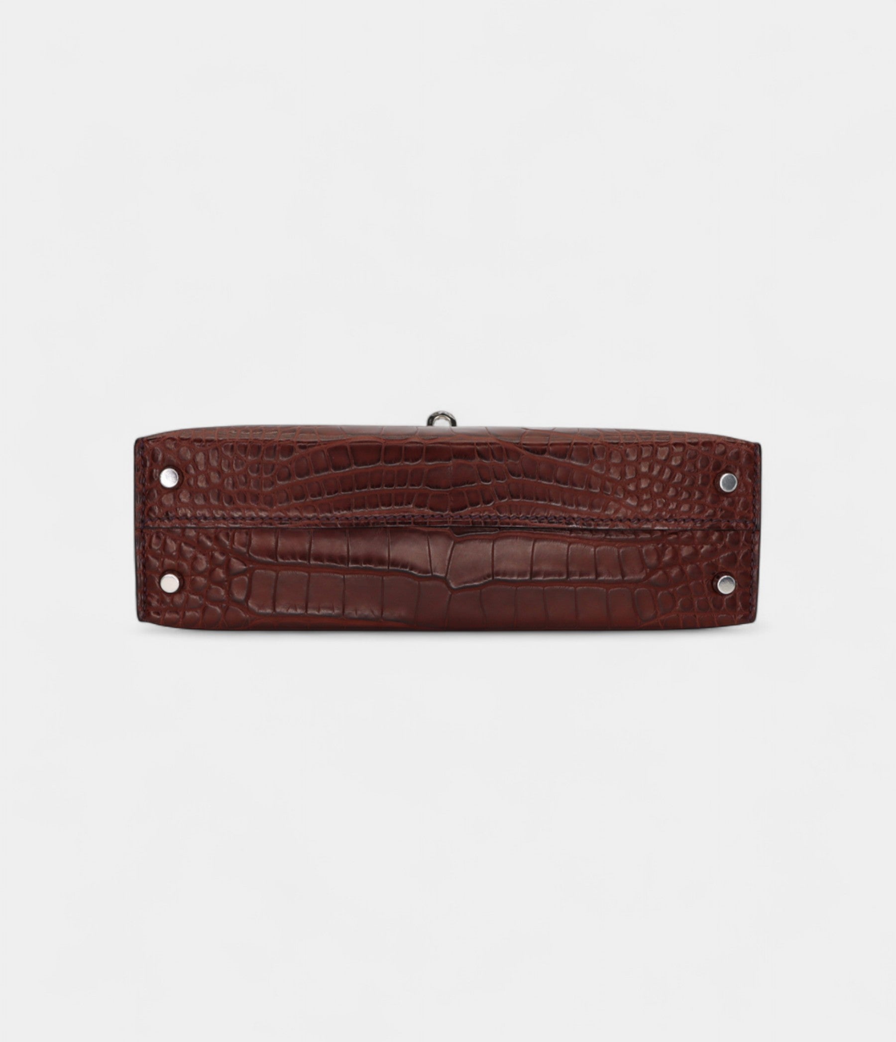 Hermès Mini Kelly II Havane Matte Alligator Palladium Hardware