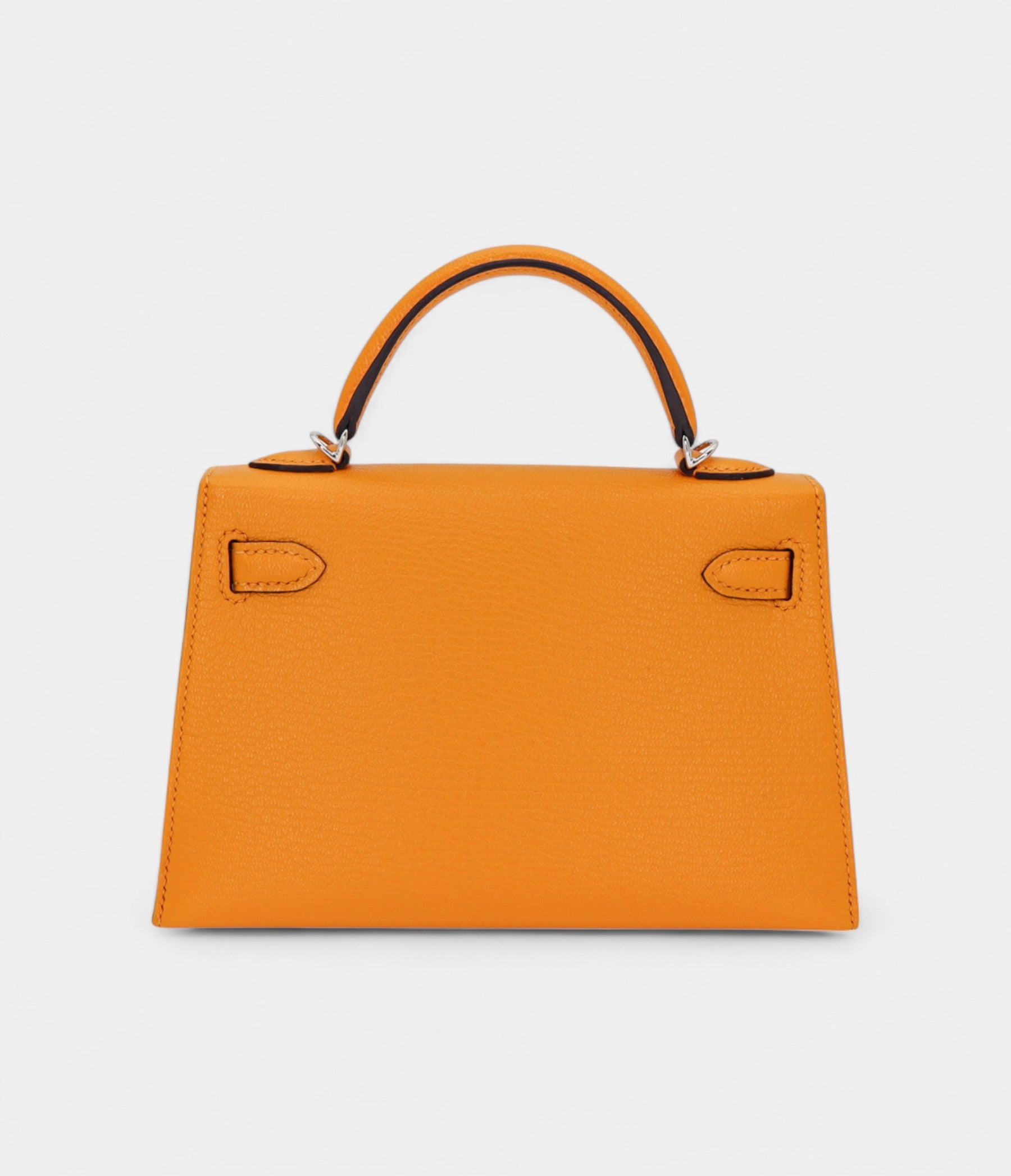 Hermès Mini Kelly II Sellier Moutarde Chèvre Palladium Hardware