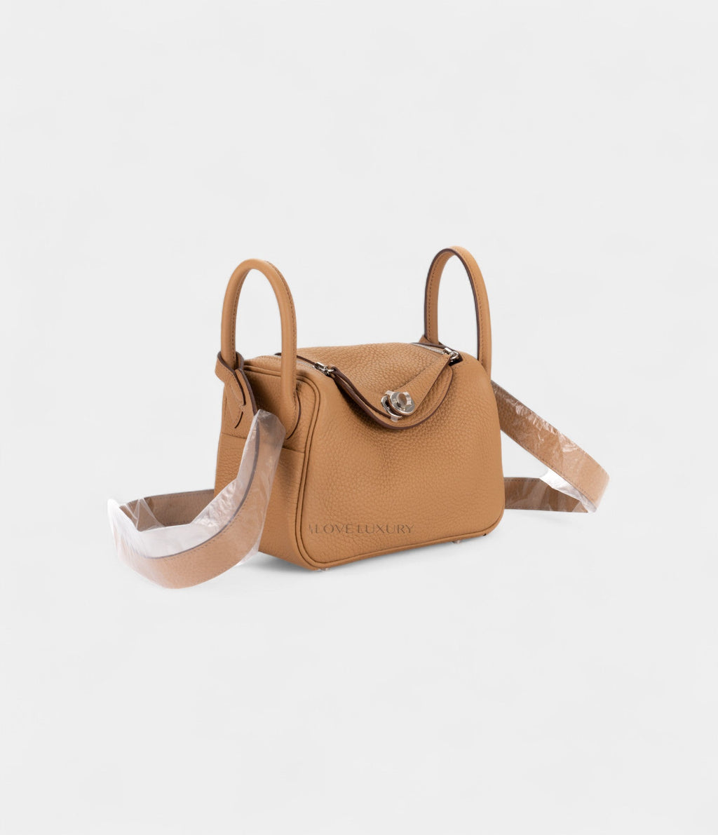 Hermès Mini Lindy Biscuit Clemence Palladium Hardware