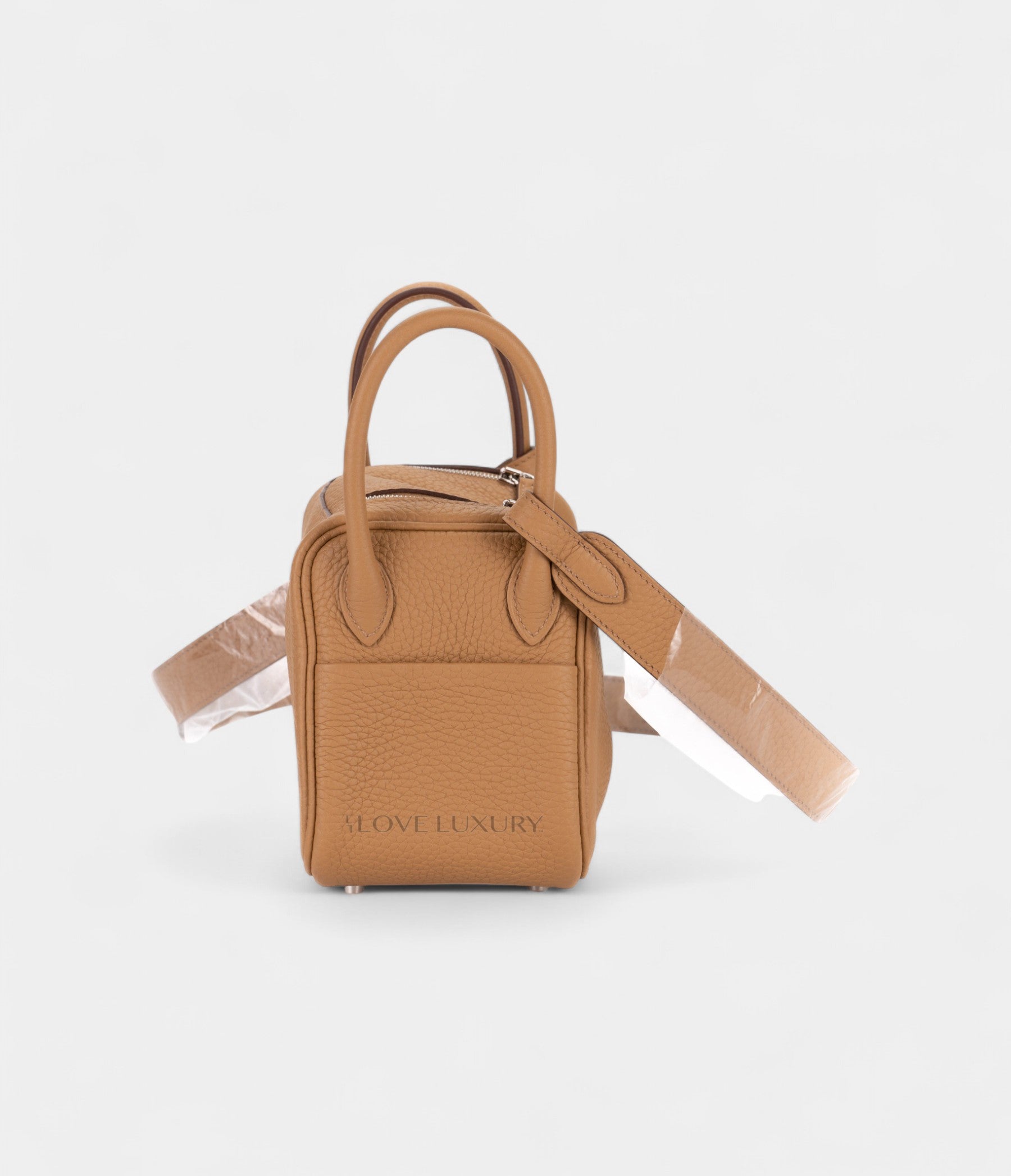 Hermès Mini Lindy Biscuit Clemence Palladium Hardware