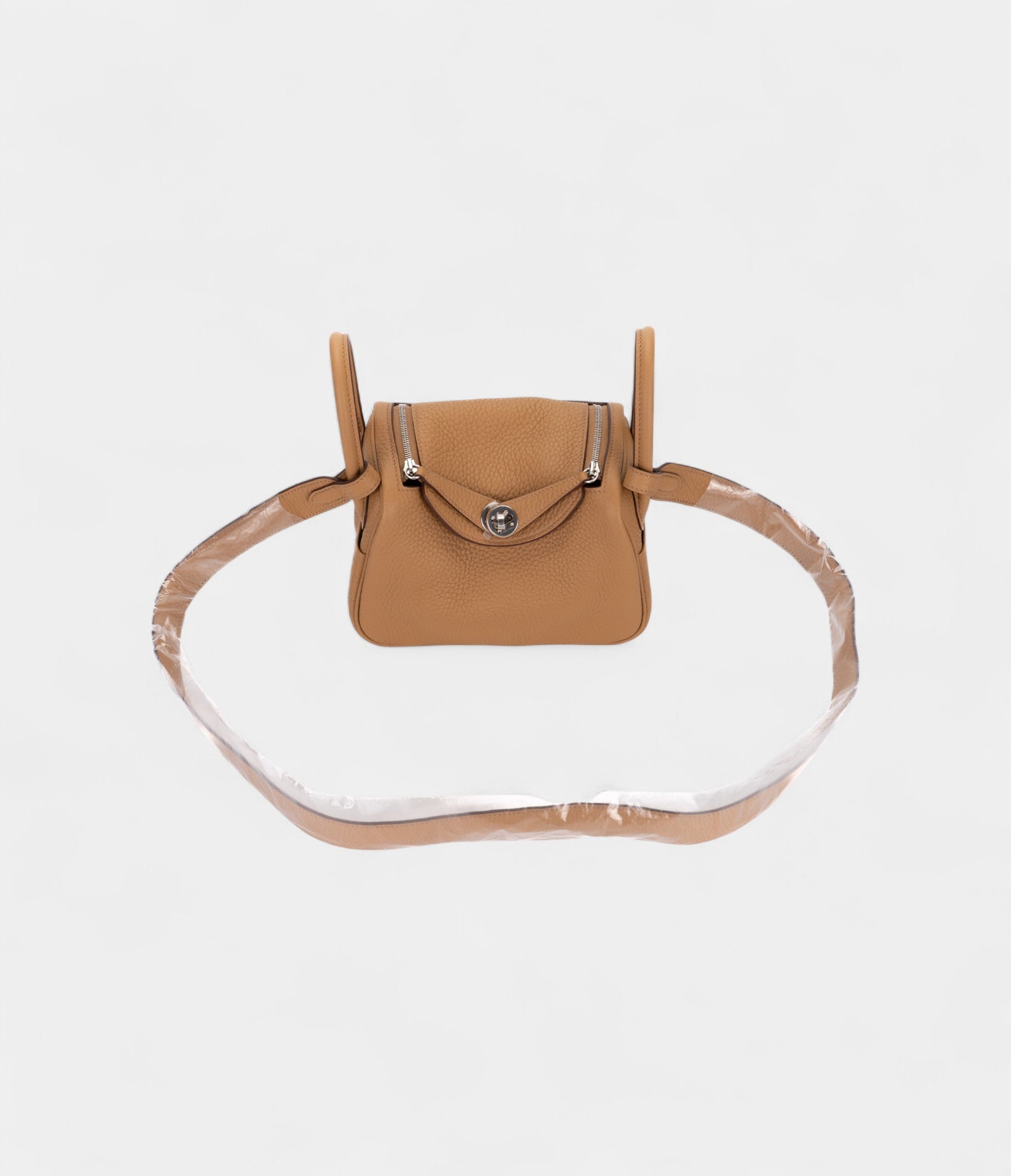 Hermès Mini Lindy Biscuit Clemence Palladium Hardware