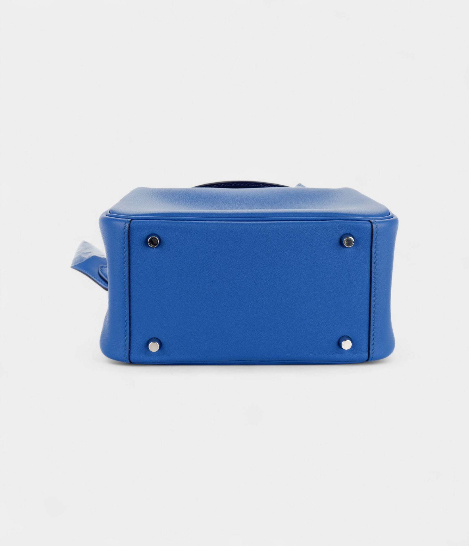 Hermès Mini Lindy Bleu France Swift Palladium Hardware