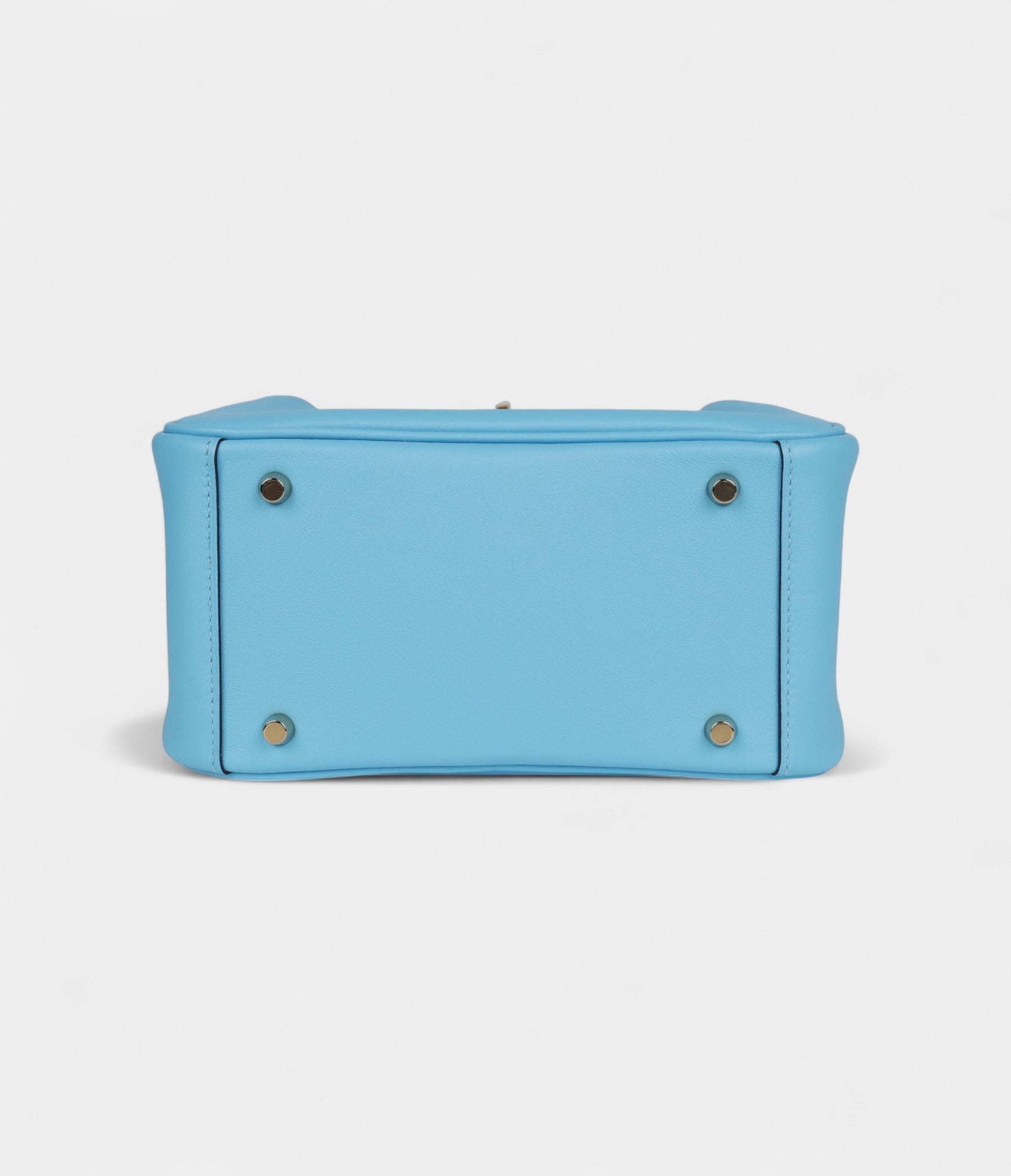 Hermès Mini Lindy Celeste Swift Gold Hardware