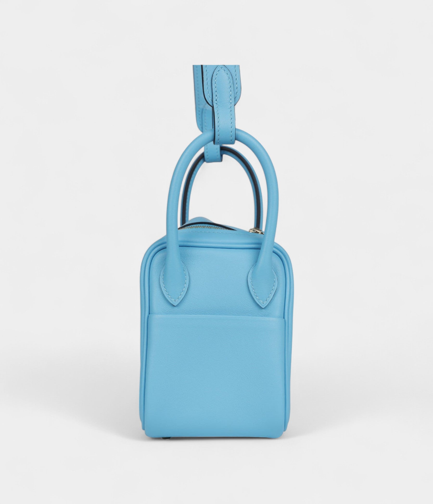 Hermès Mini Lindy Celeste Swift Gold Hardware